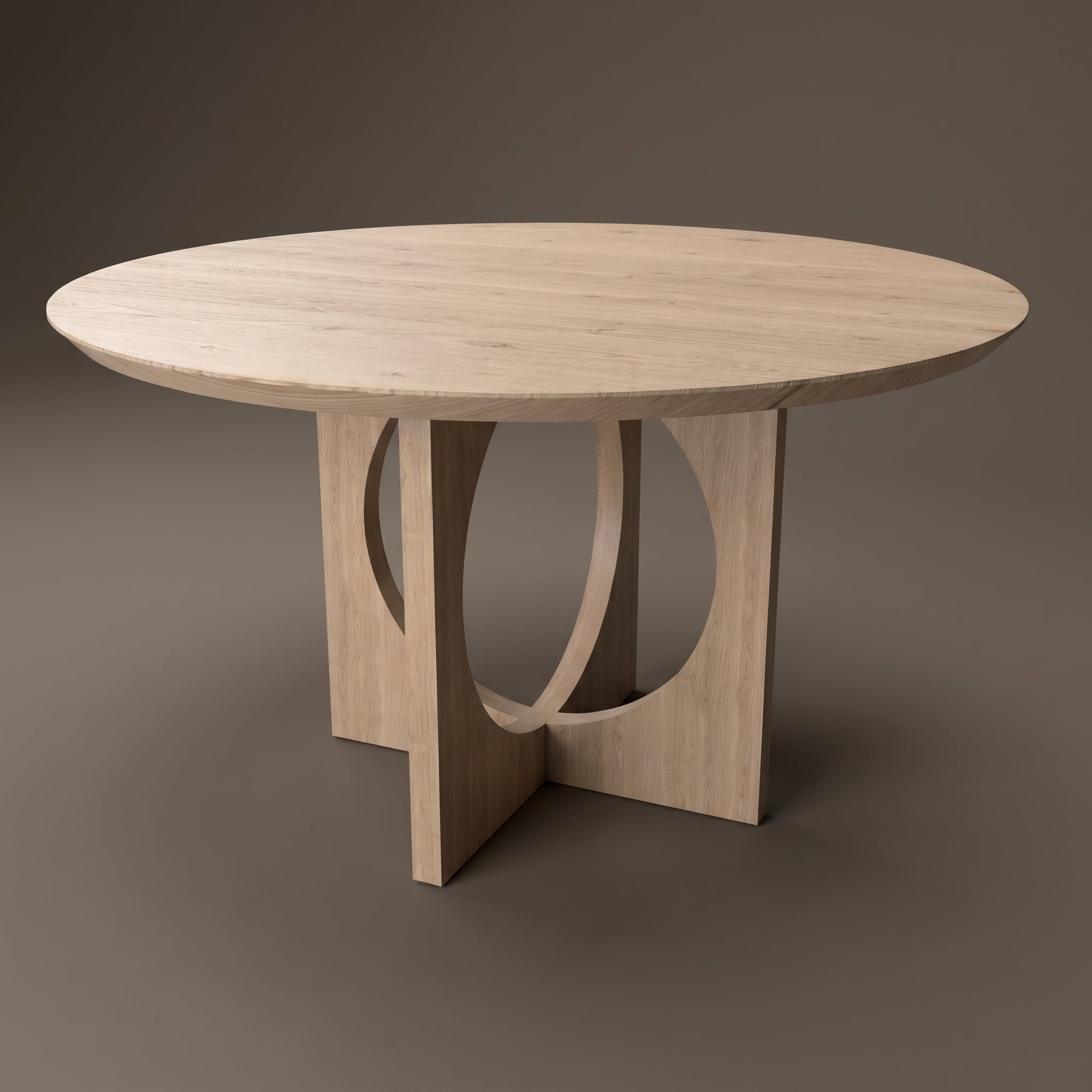 Eiken eettafel - Rond - Flux eiken - Japandi