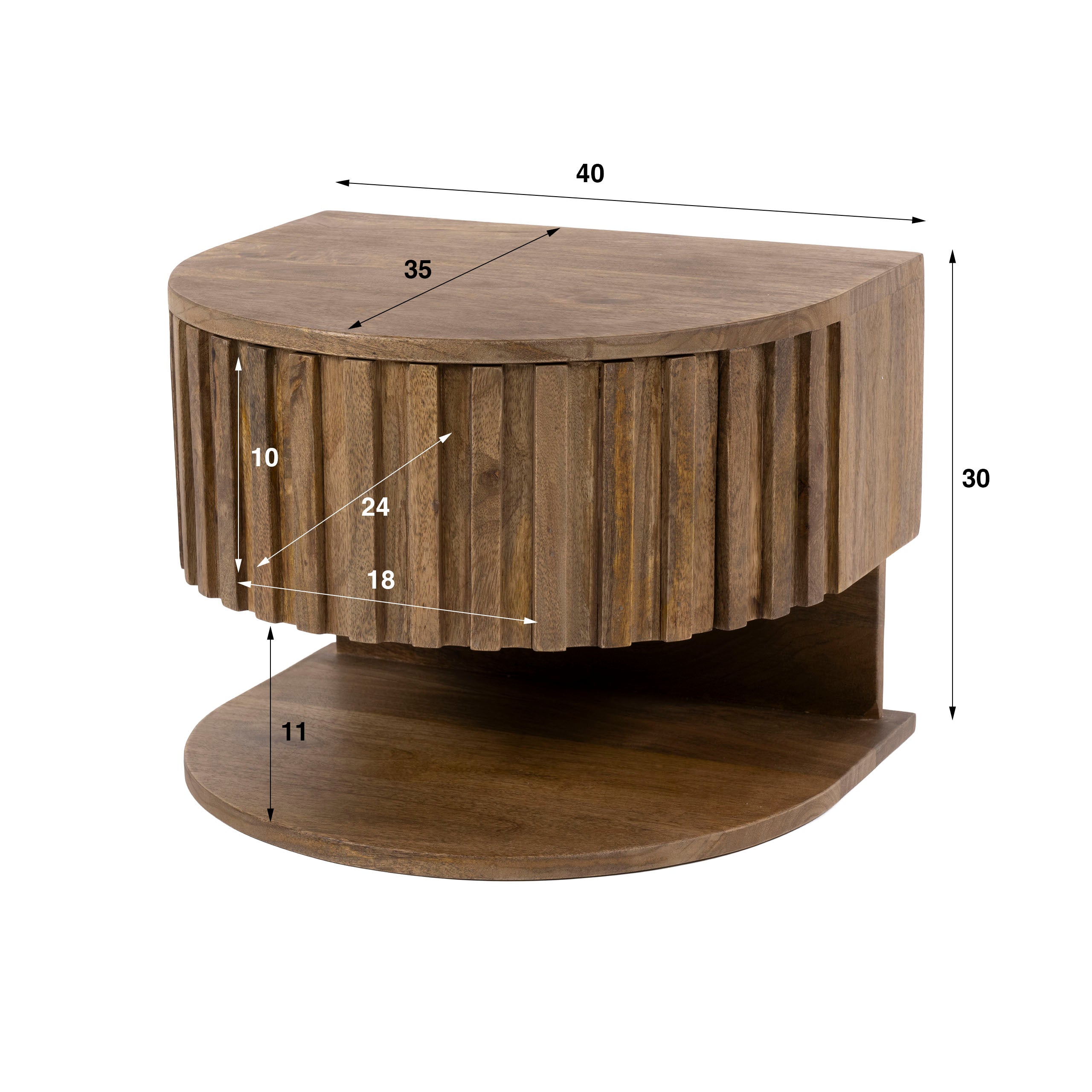 Nachtkastje Ridge shelve 1L