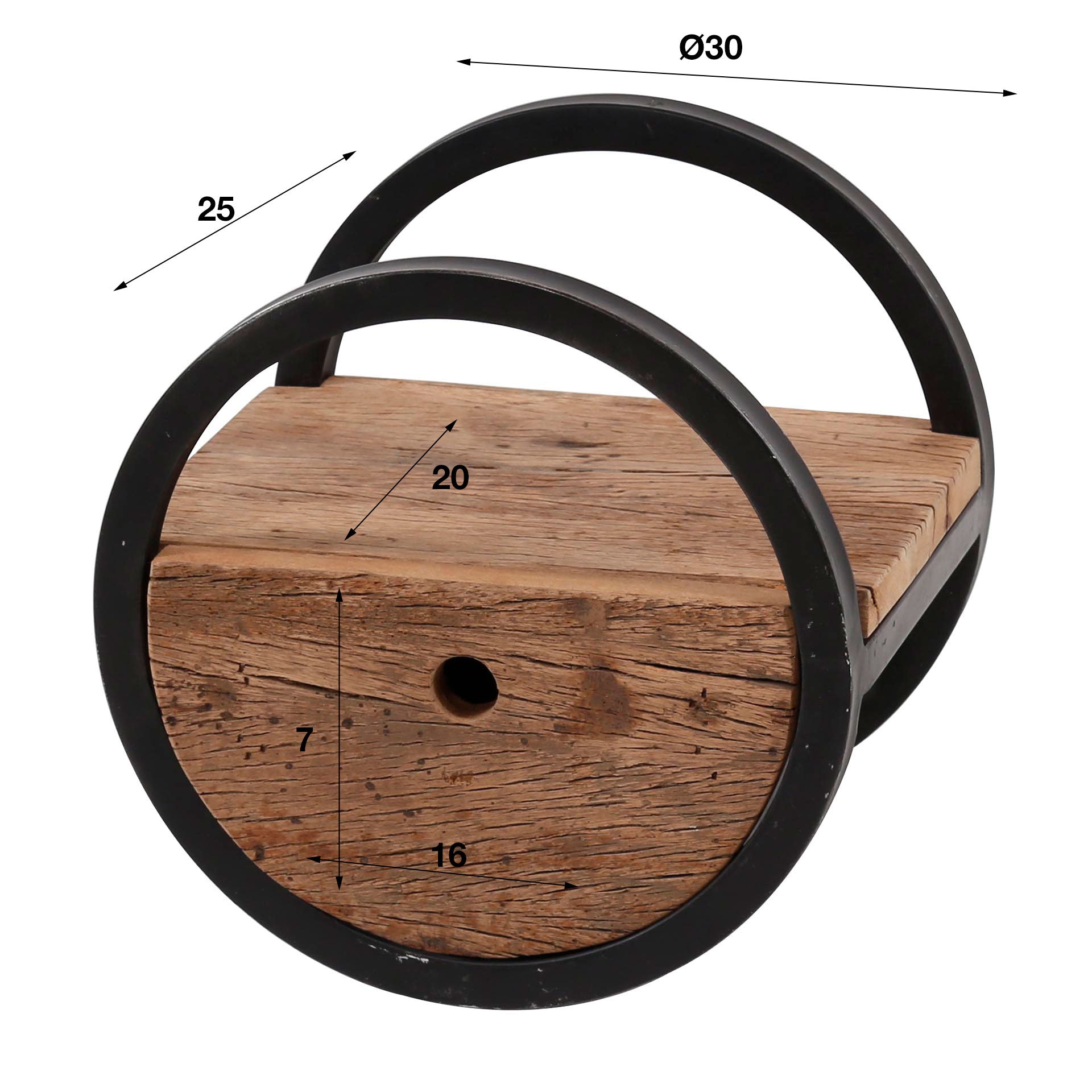 Wandschap Circular 1L Ø30