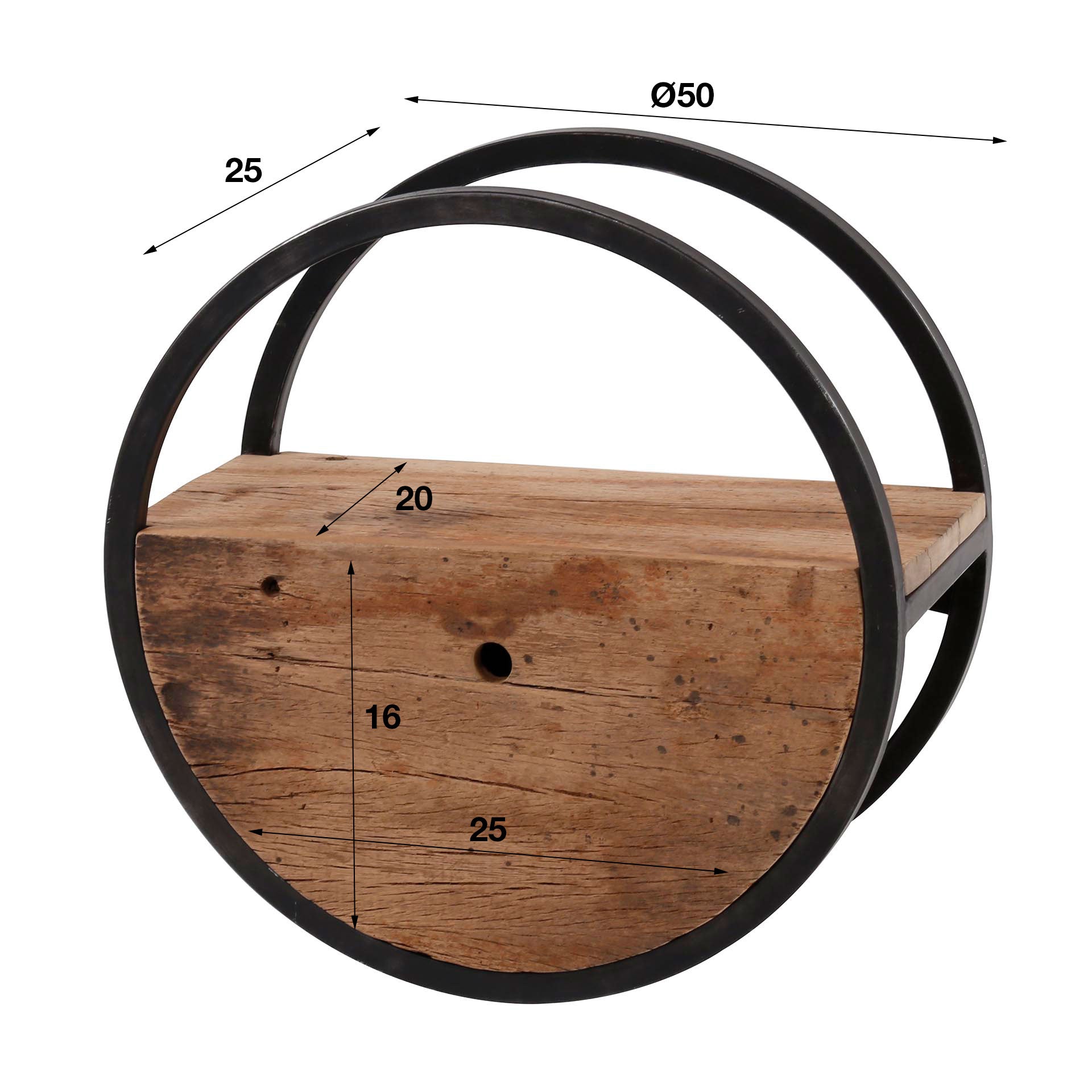 Wandschap Circular 1L Ø50