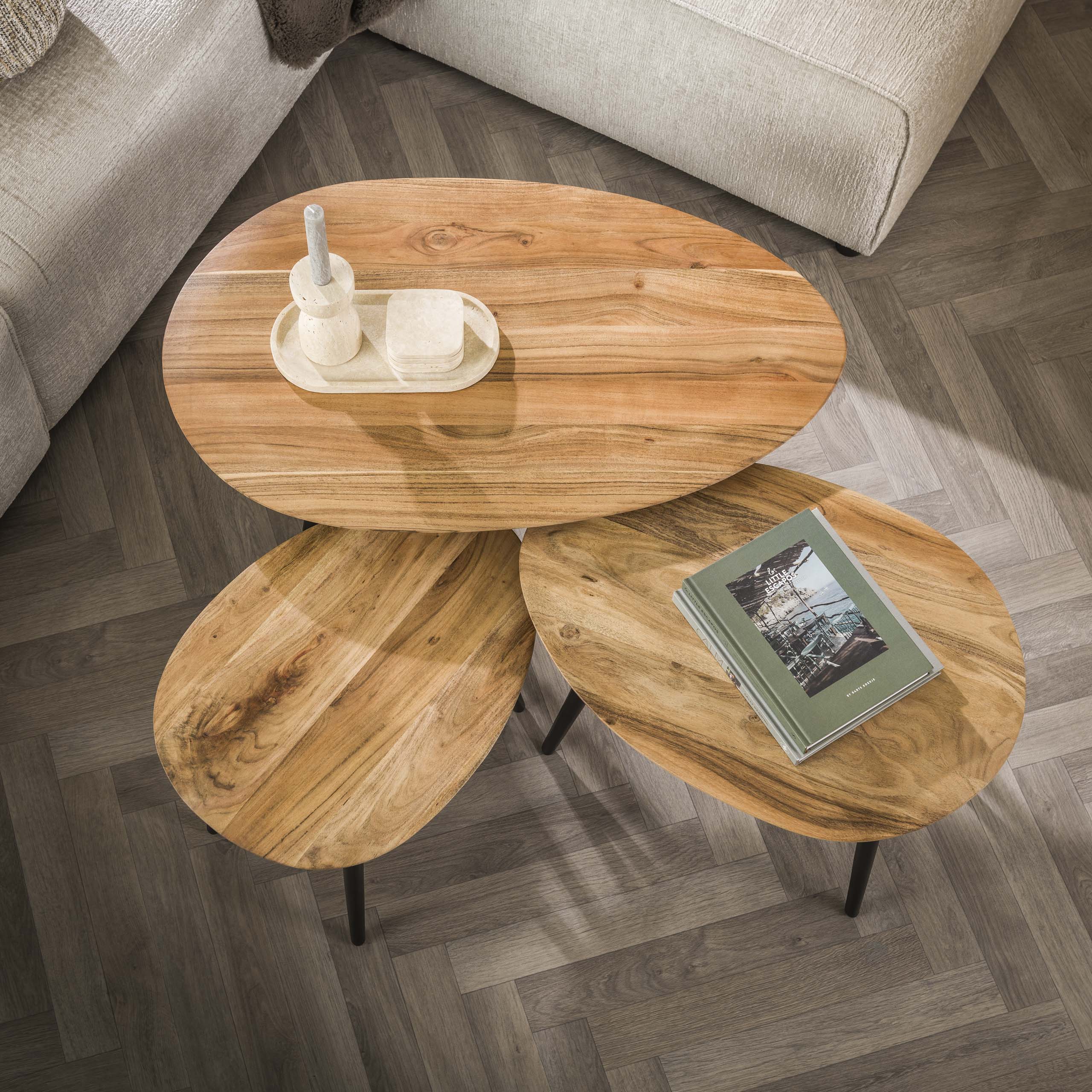 Salontafel Organic set/3