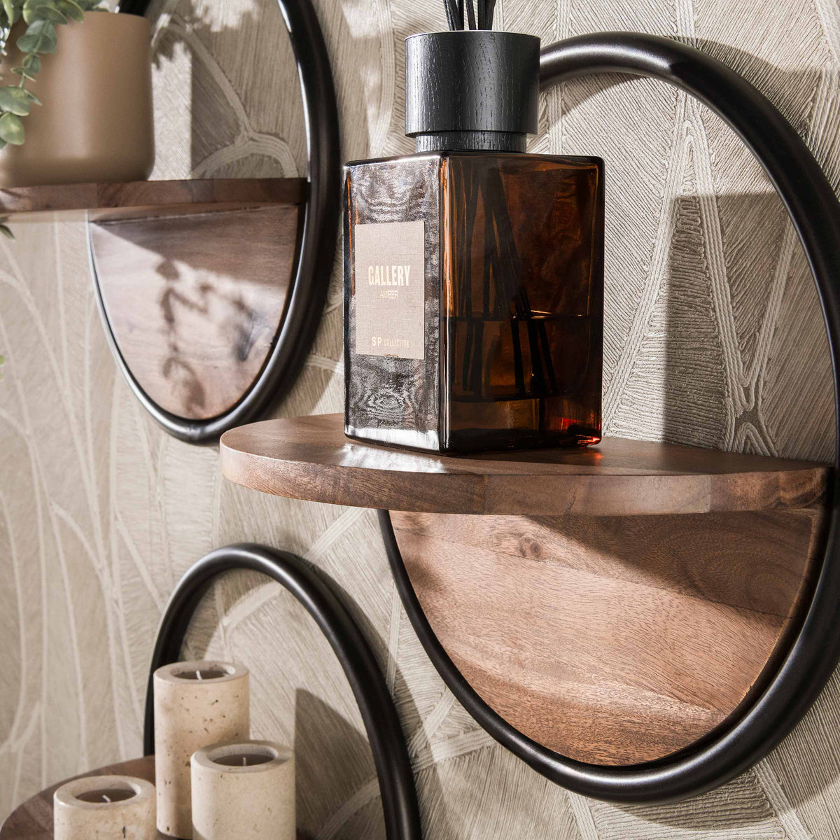 Wall shelf Round set/3