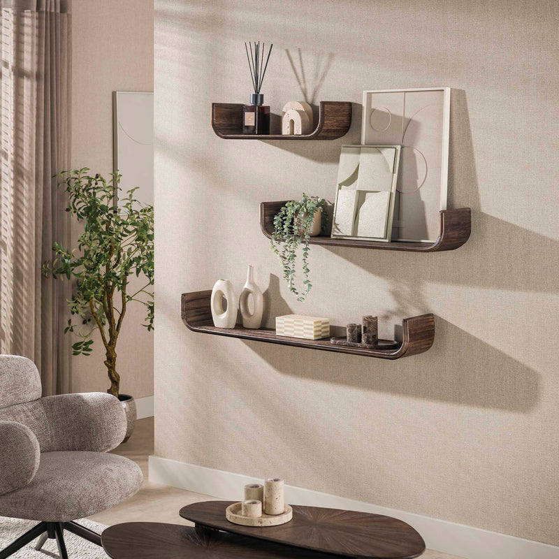 Wandplank Maya Teak U-shape set/3