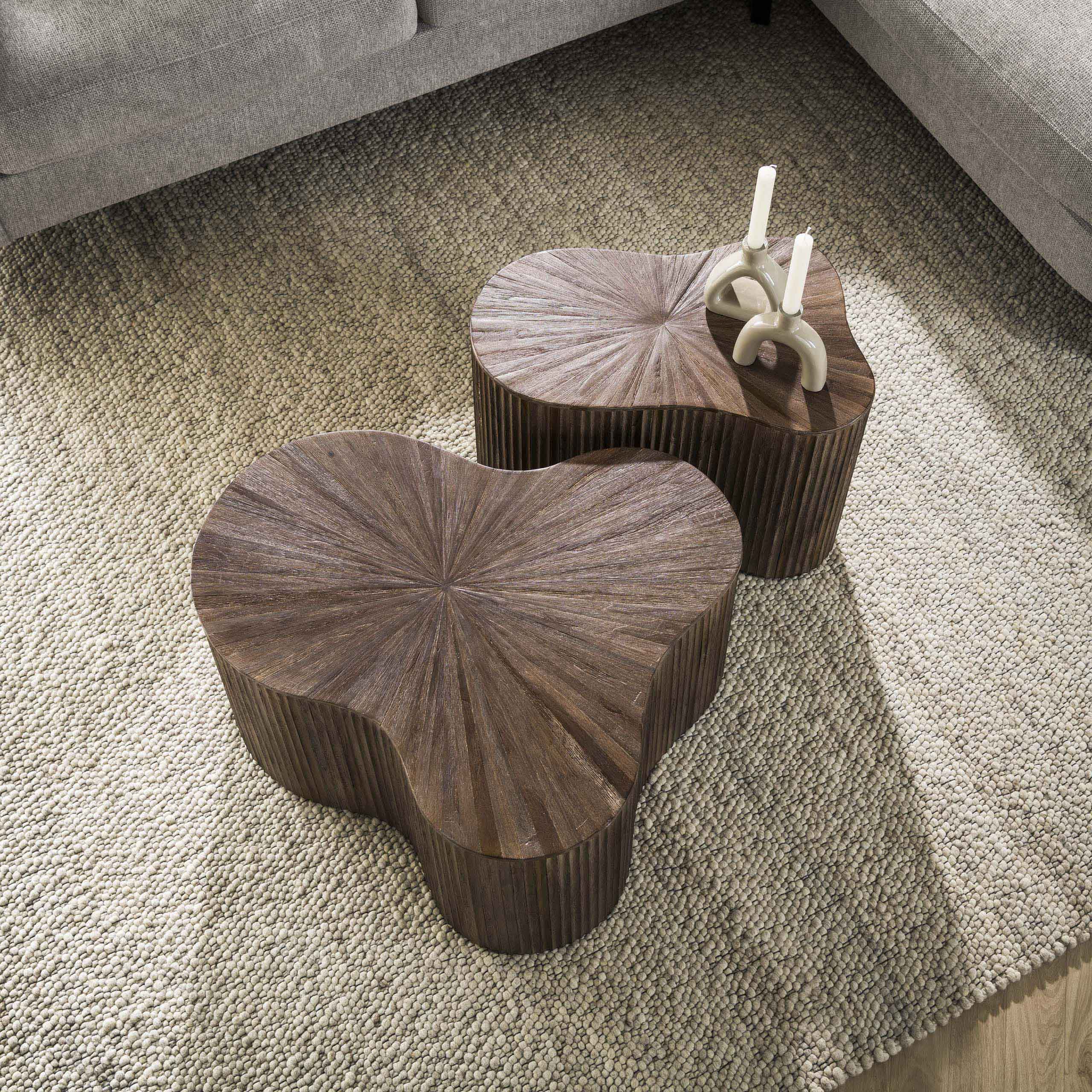Couchtisch Maya Teak Shamrocksatz/2