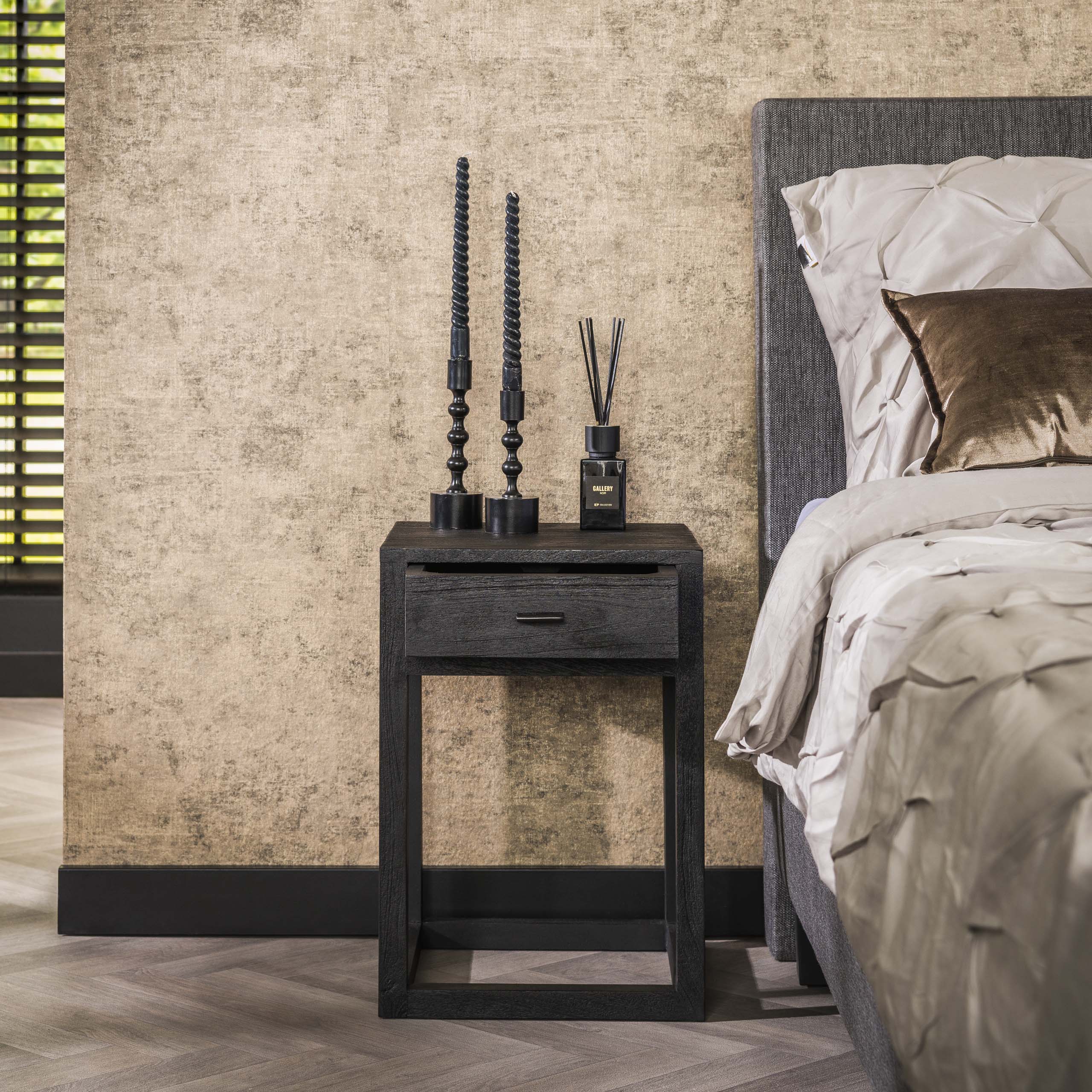 Nachtkastje Black Square 1L