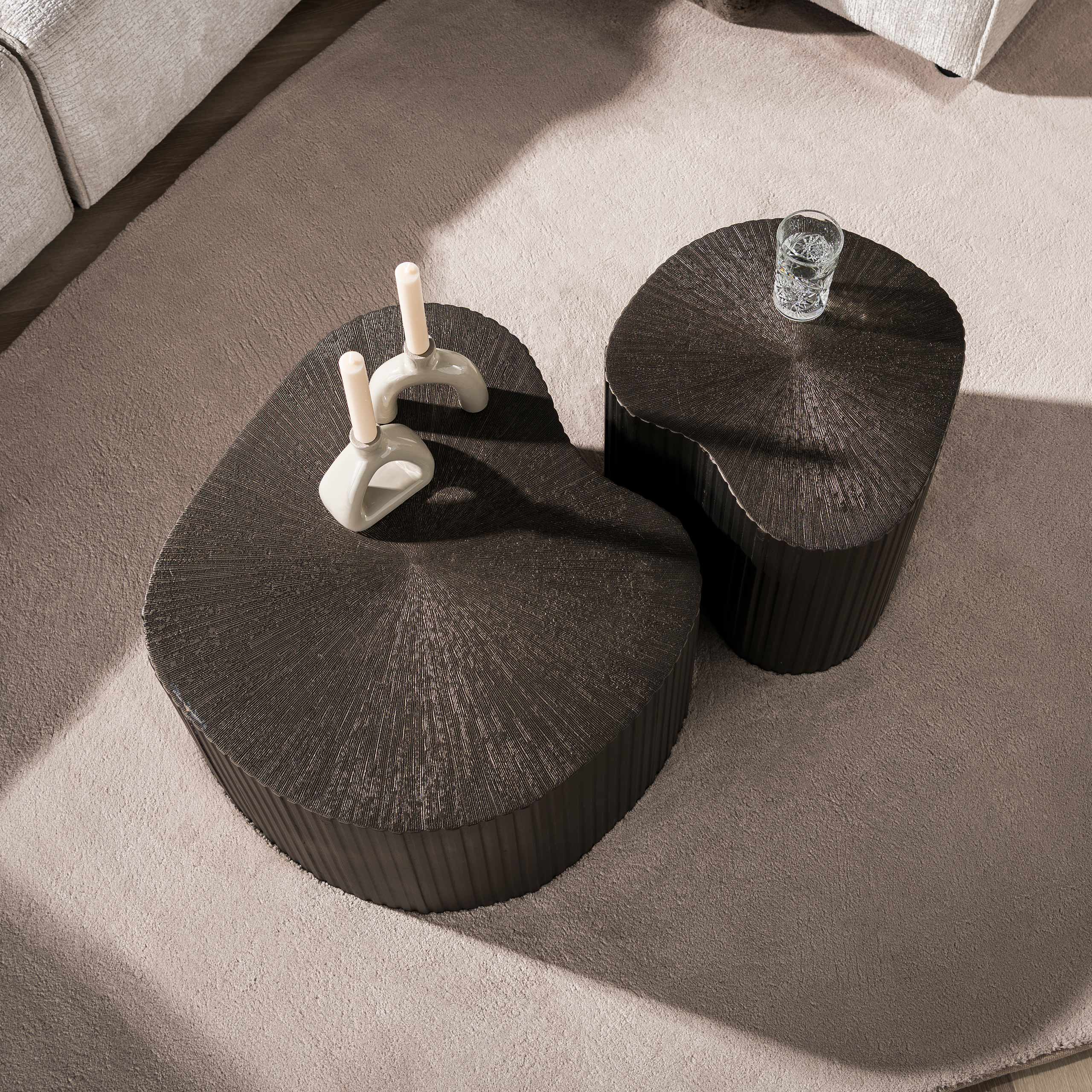 Coffee table Maya Ray kidney-shaped set/2