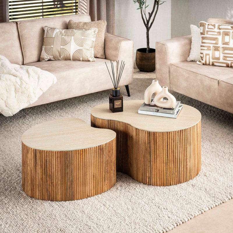 Salontafel Nuovo niervormig set/2