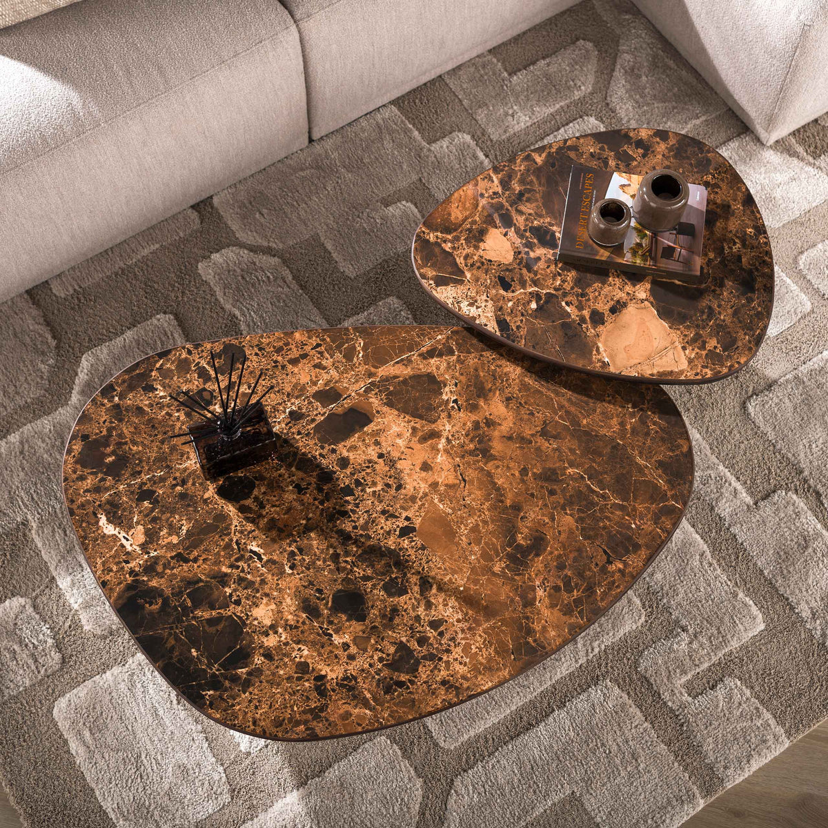 Salontafel Empera driehoekig set/2