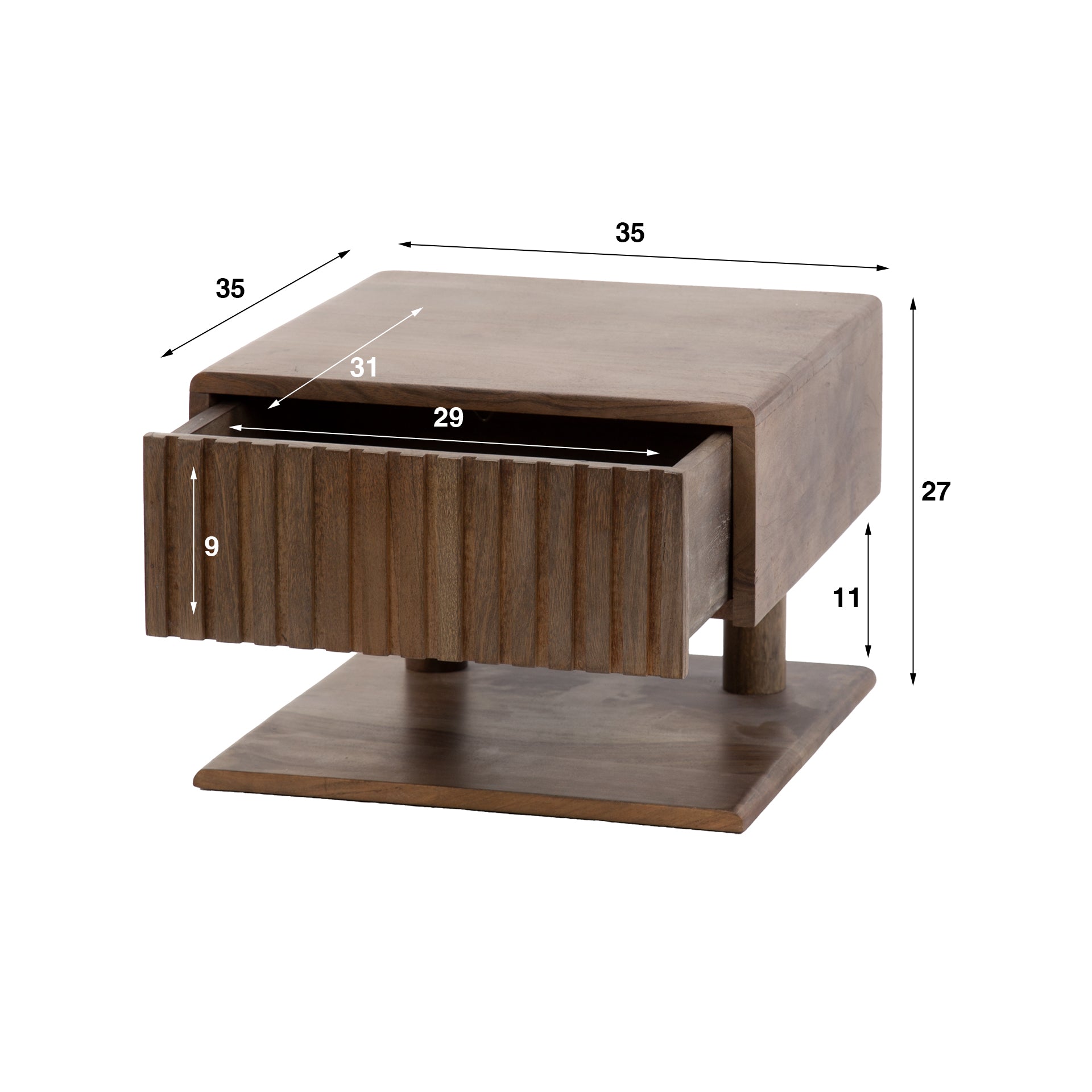 Nachtkastje Carve Shelve 1L