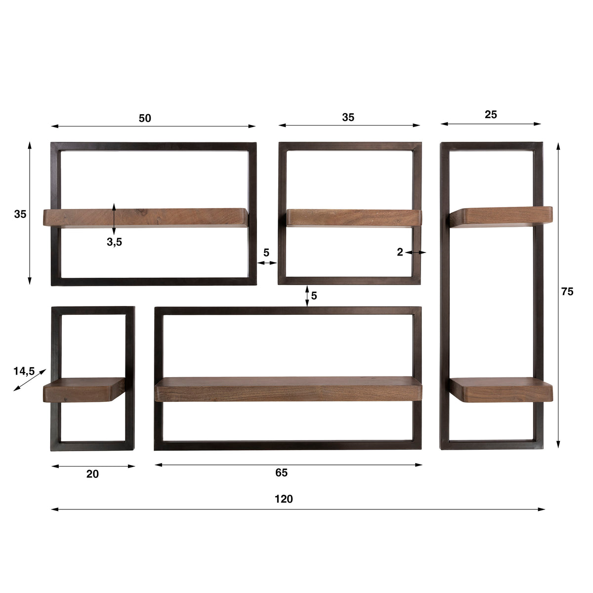 Wandschap Carve set/5 - foto 4