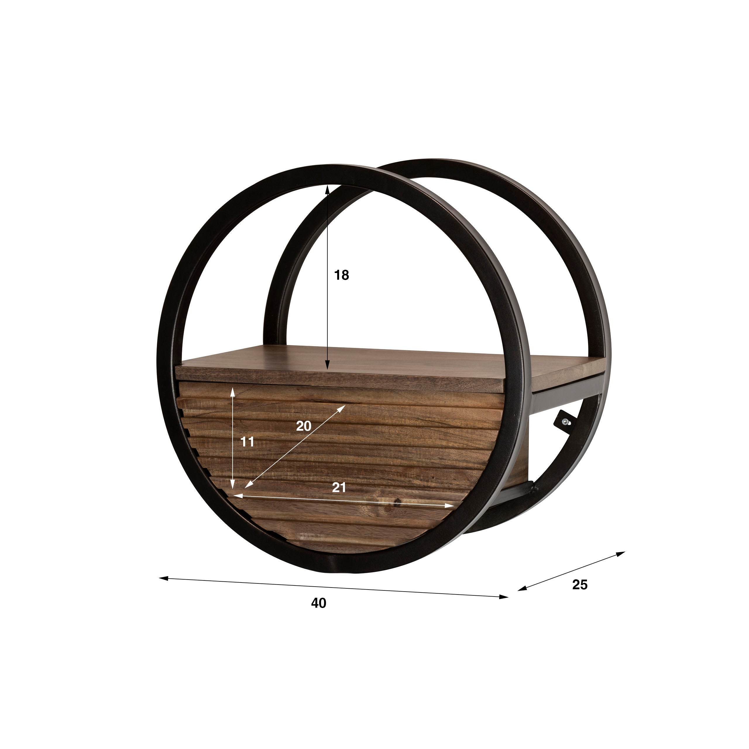 Wandschap Circular 1L Ø40
