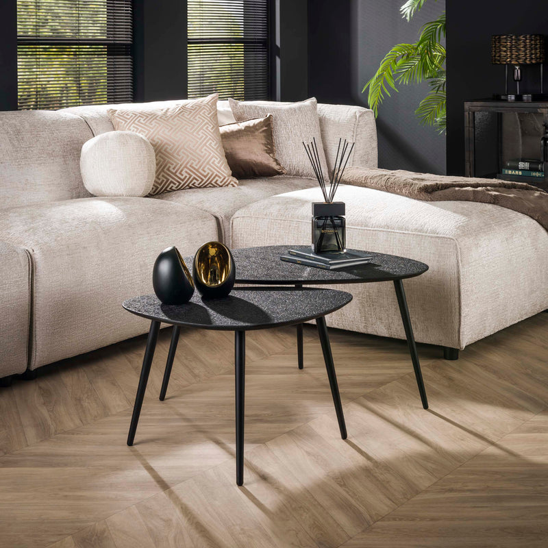 Salontafel Metallic organisch set/2