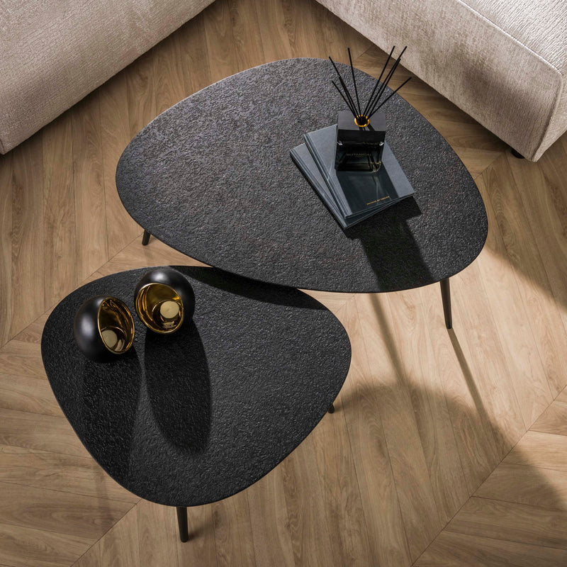 Salontafel Metallic organisch set/2
