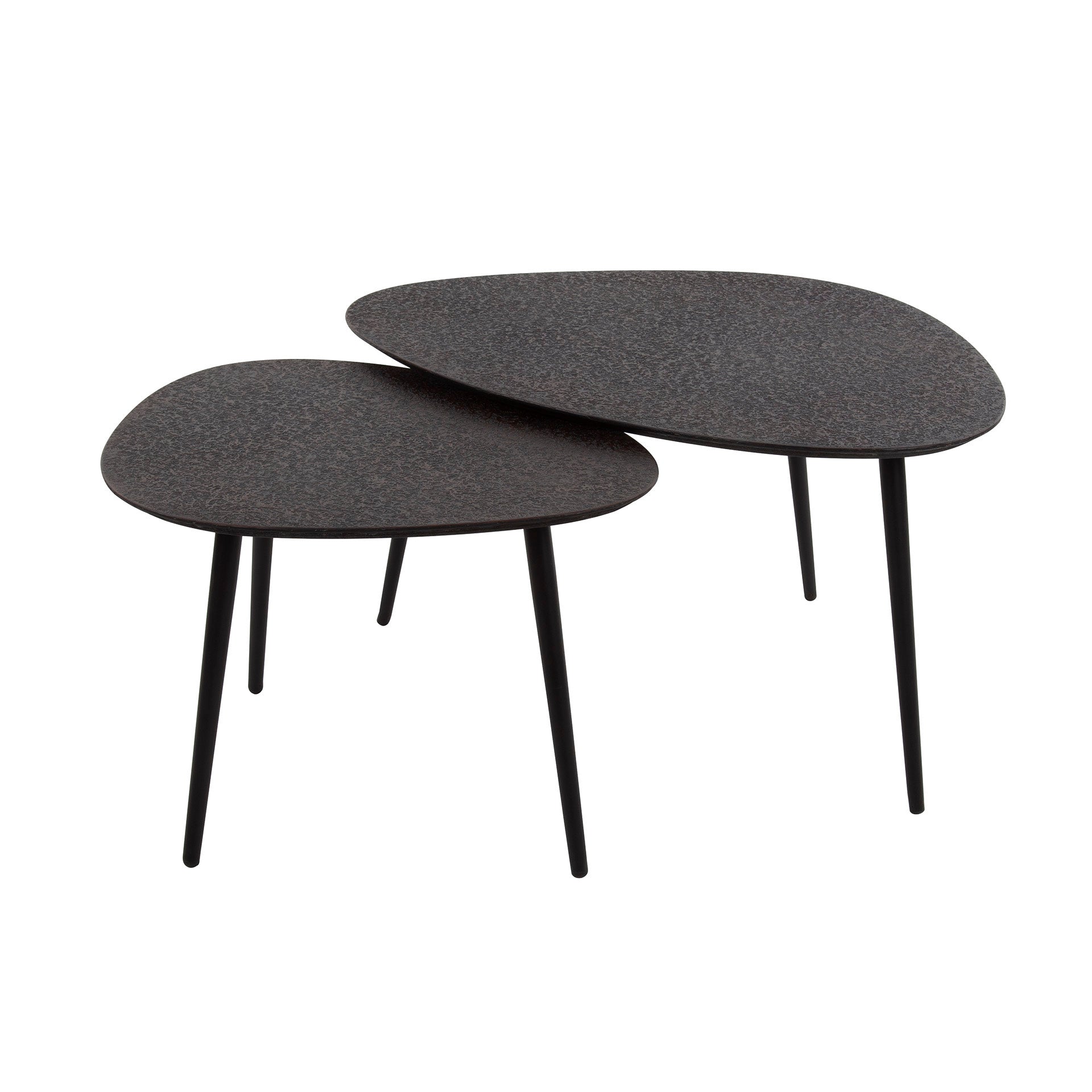 Salontafel Metallic organisch set/2