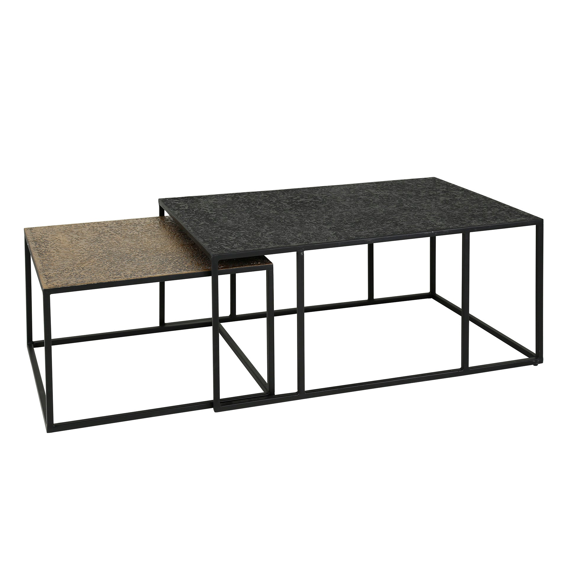 Salontafel Metallic rechthoekig set/2