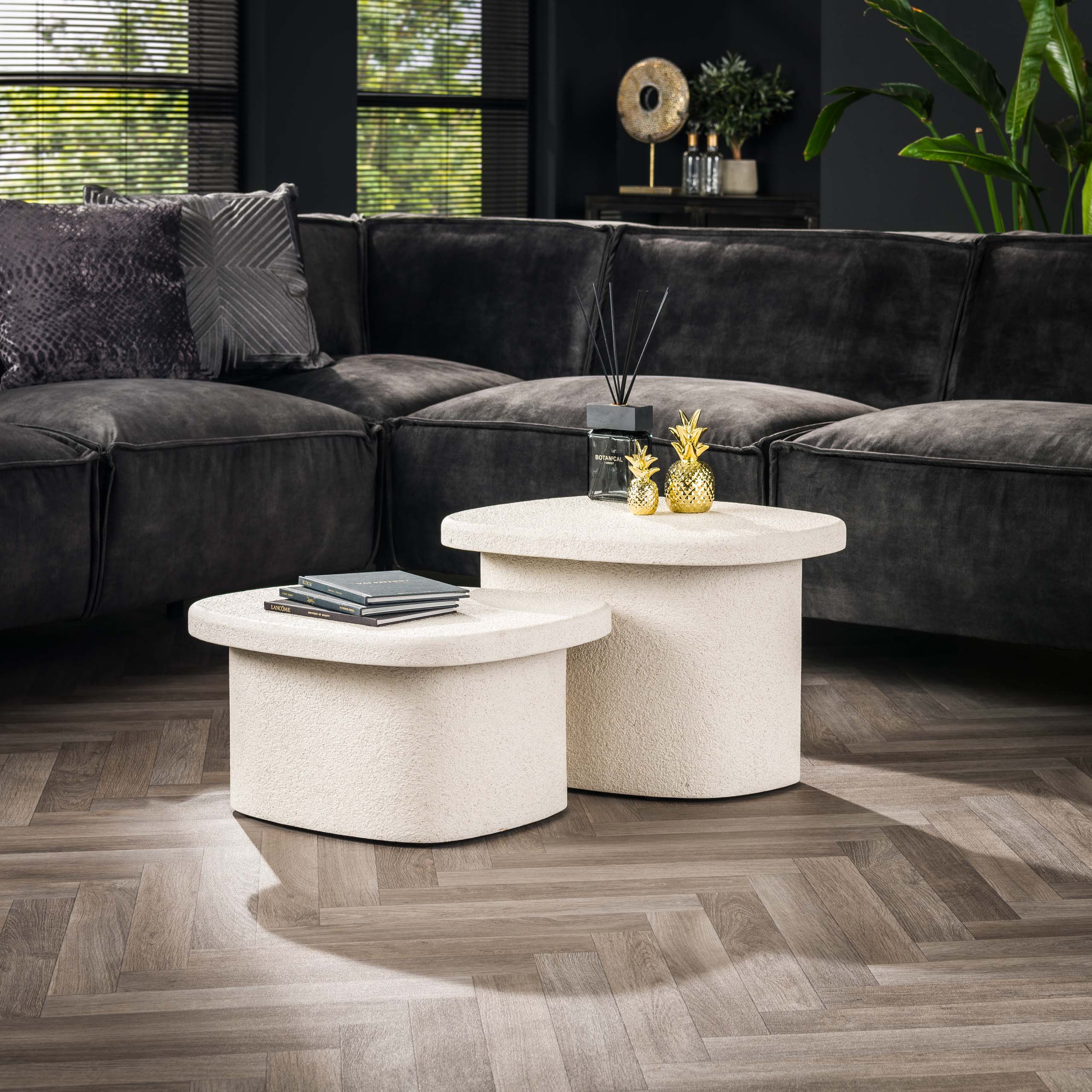 Salontafel Stone organisch set/2