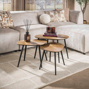 Salontafel Ray vierhoekig set/3
