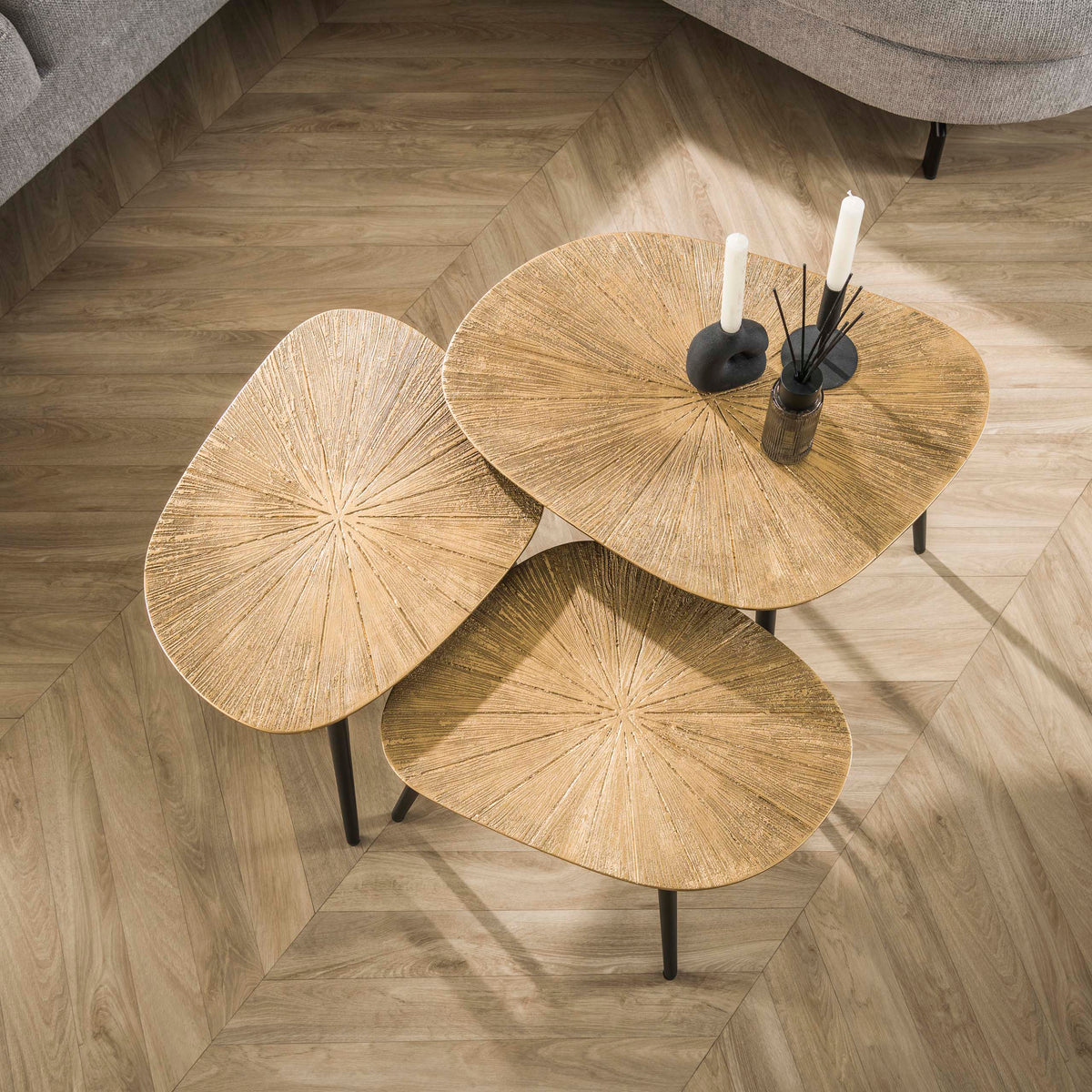 Salontafel Ray vierhoekig set/3