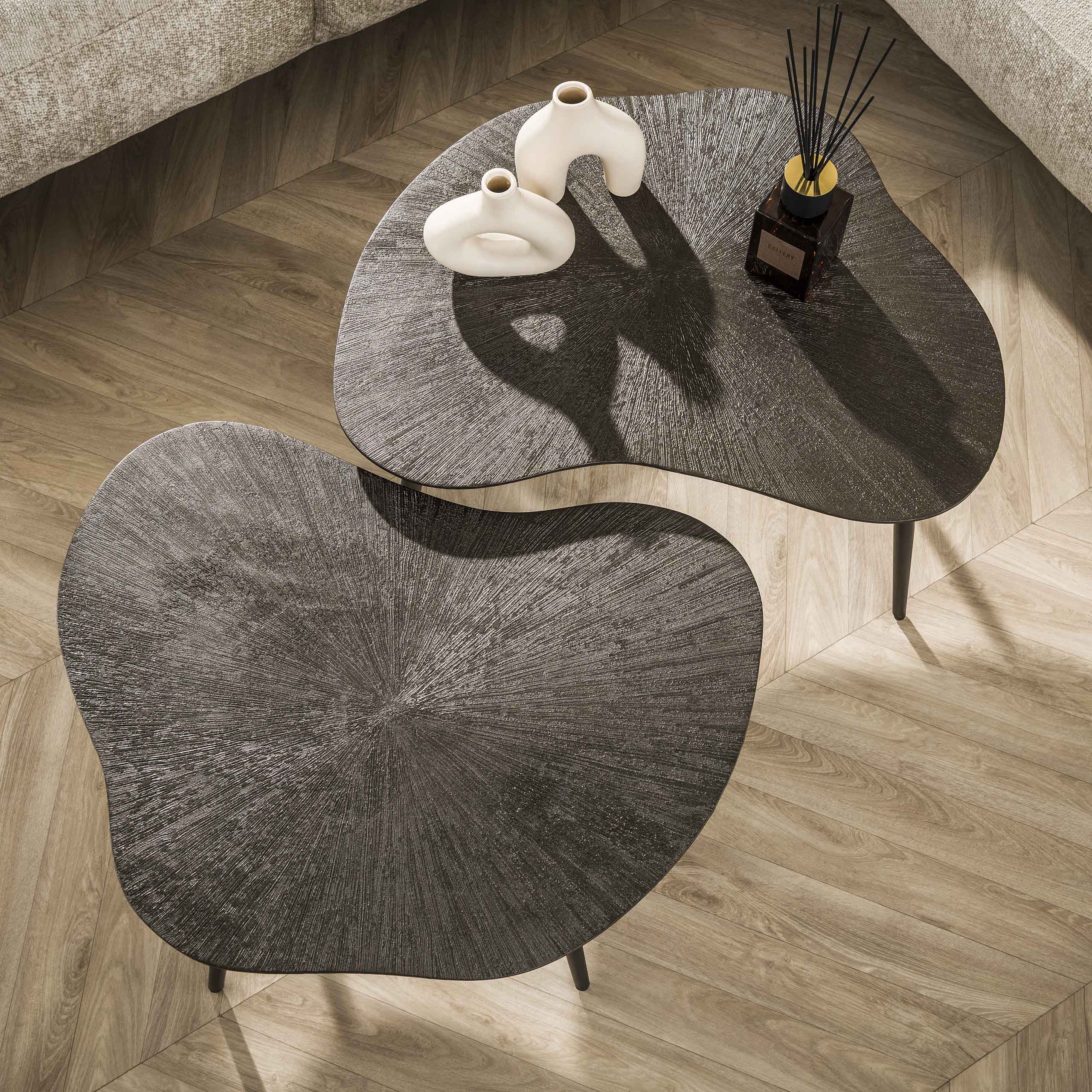 Salontafel Brown Ray organisch set/2