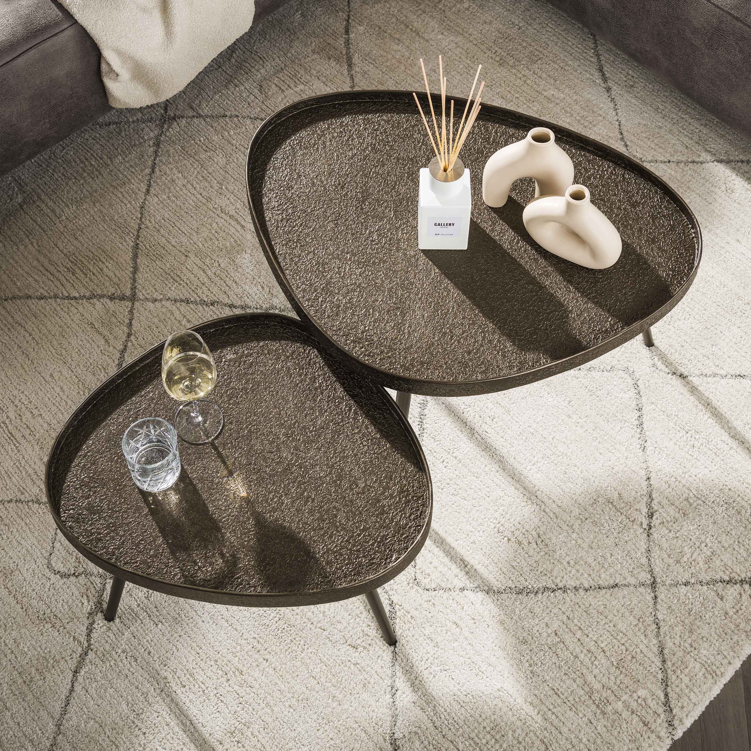 Couchtisch Contour dreieckig 2er-Set