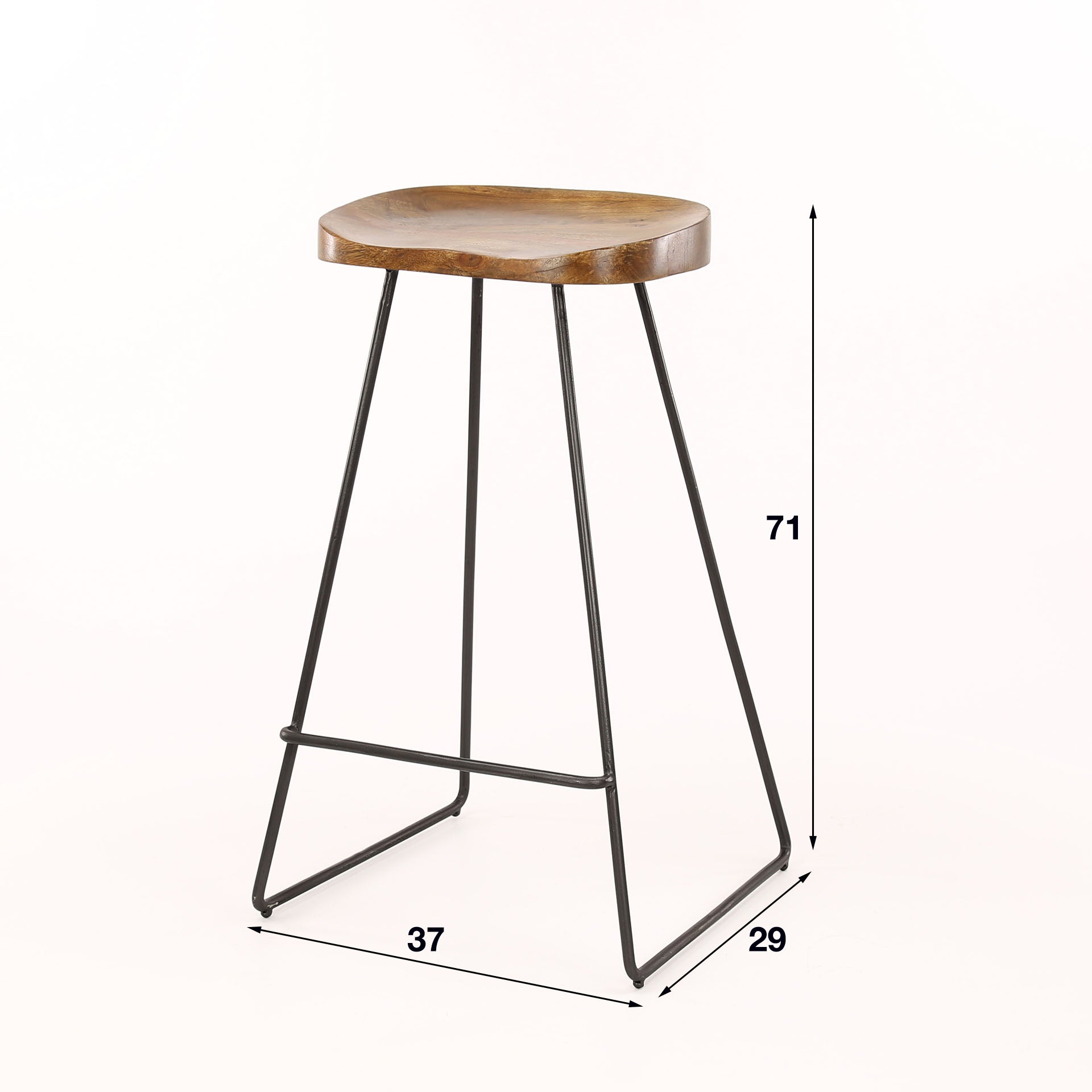 Barstoel Wooden Seat VPE4