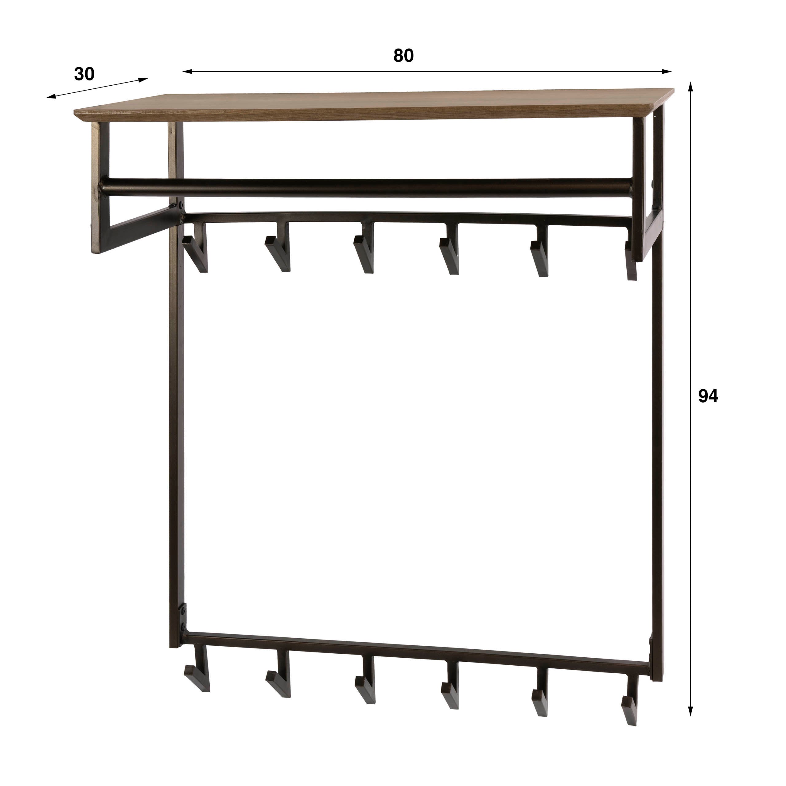 Kapstok Bruno hoog 2x6H