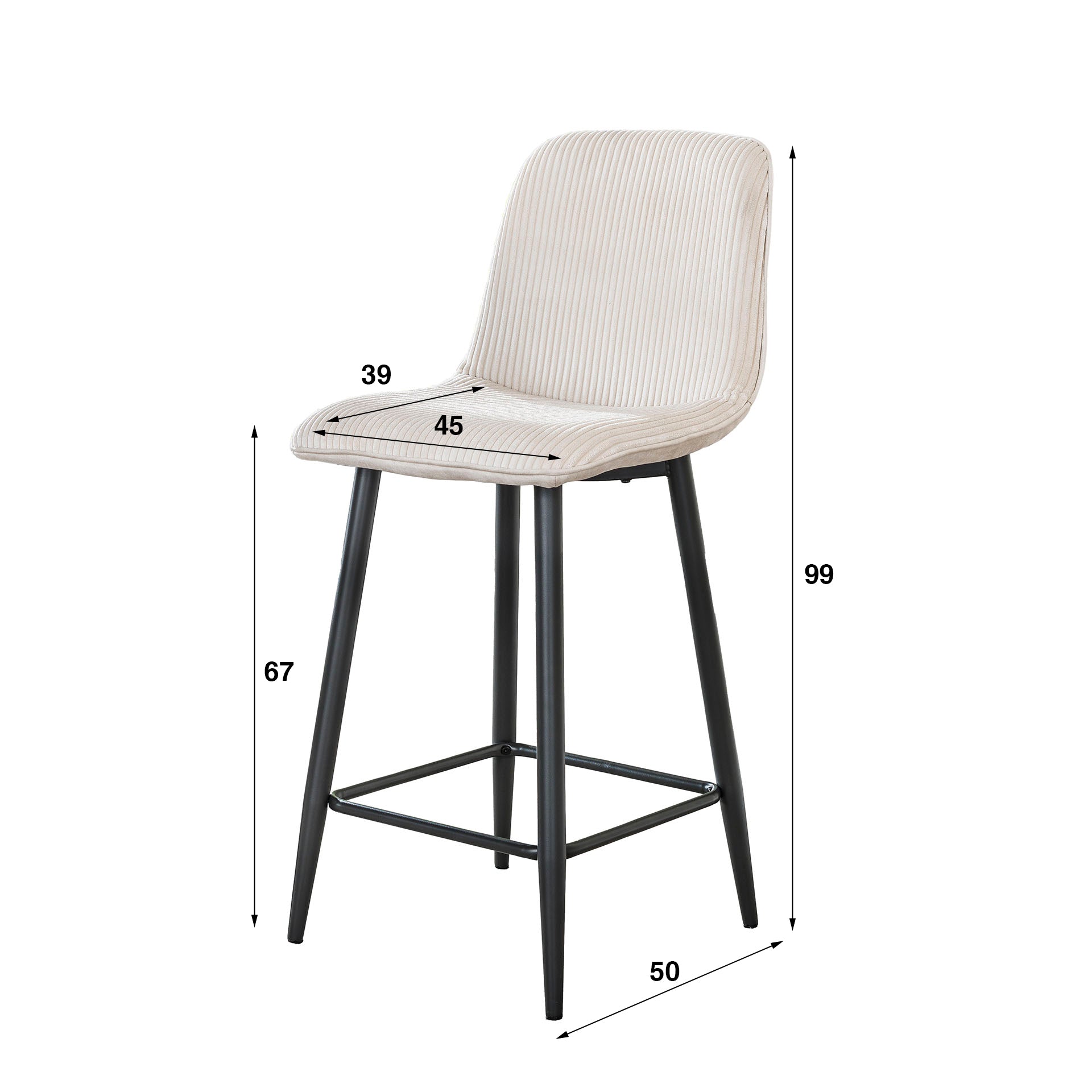 Barstoel Rib VPE2 (2 stuks) - foto 8
