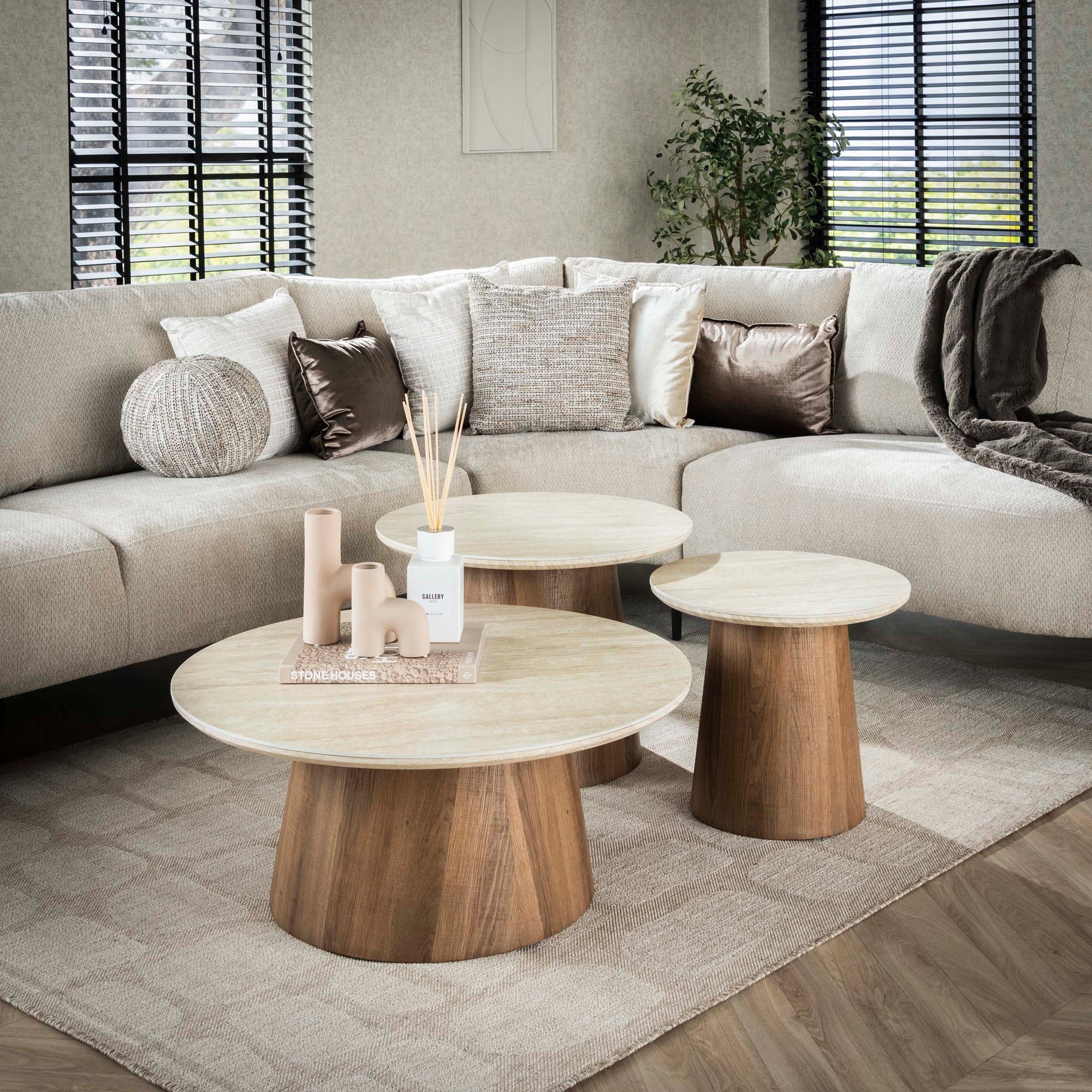 Salontafel Romano rond set/3 - foto 6