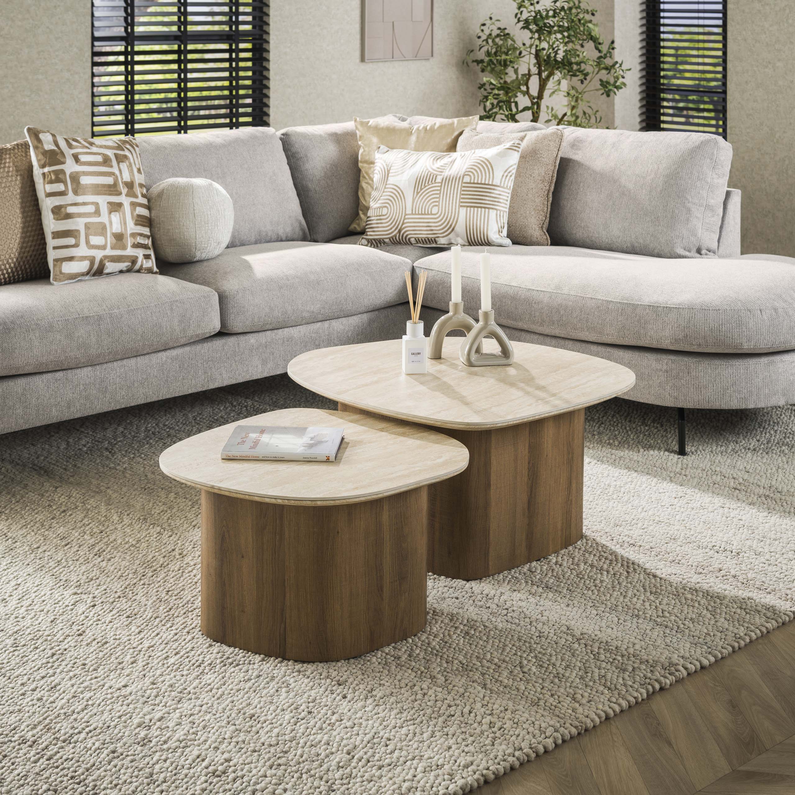 Salontafel Romano kiezel set/2