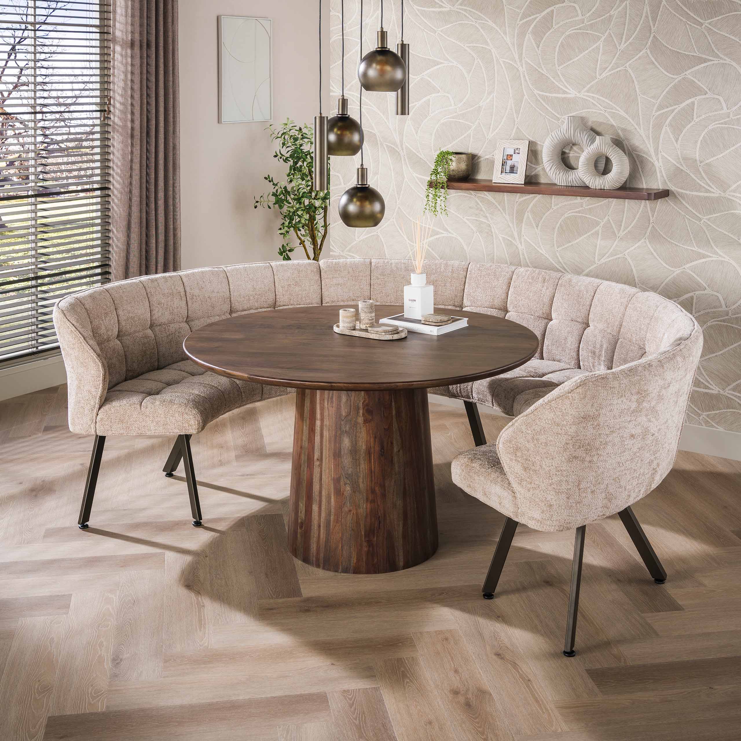 Eetkamerbank Raster rond 3DLG