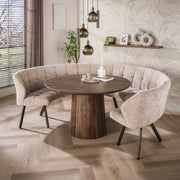 Eetkamerbank Raster rond 3DLG