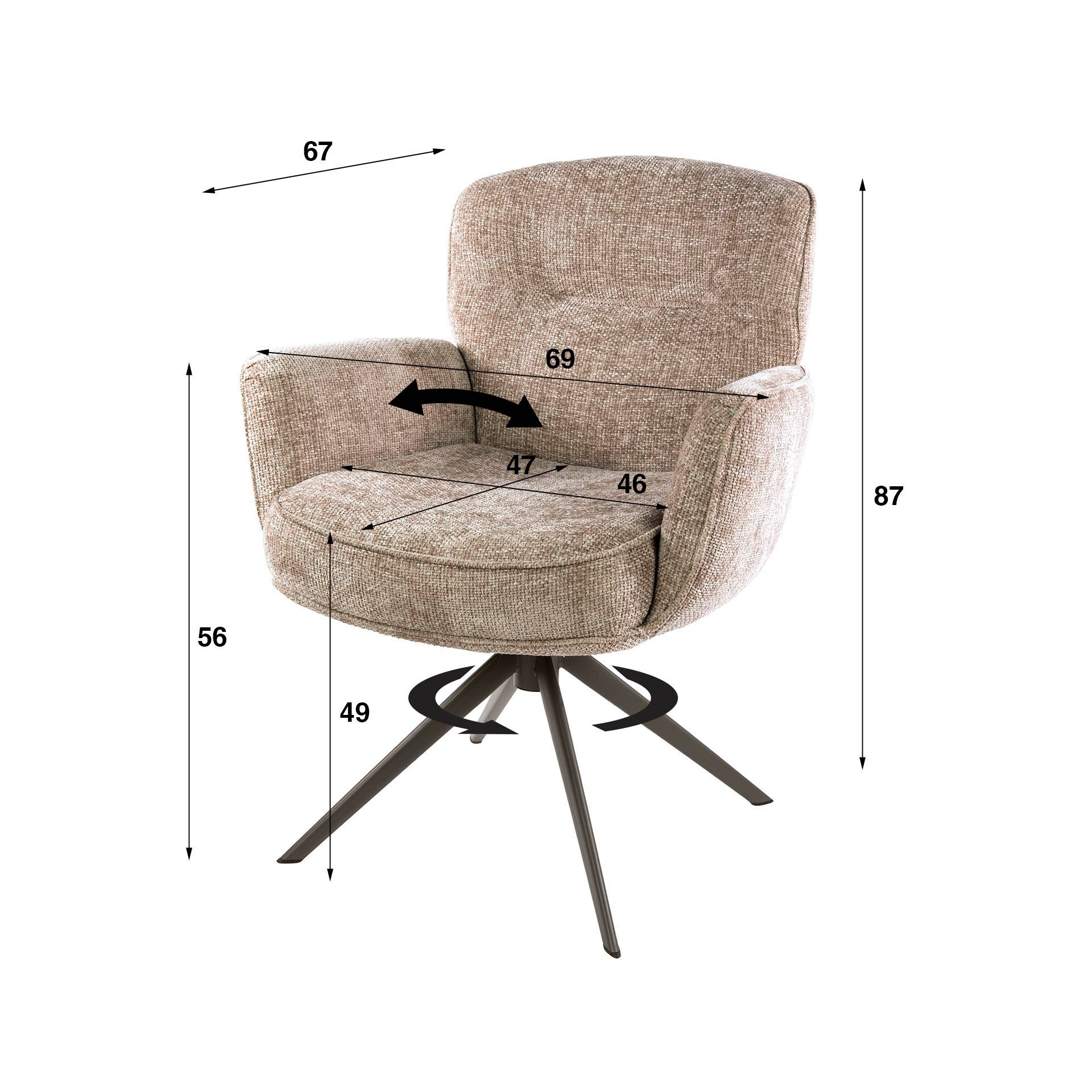 Armchair Forza swivel VPE2 (2 pieces)