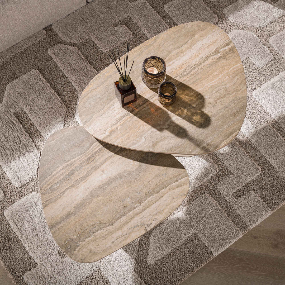 Salontafel Selvo driehoekig set/2