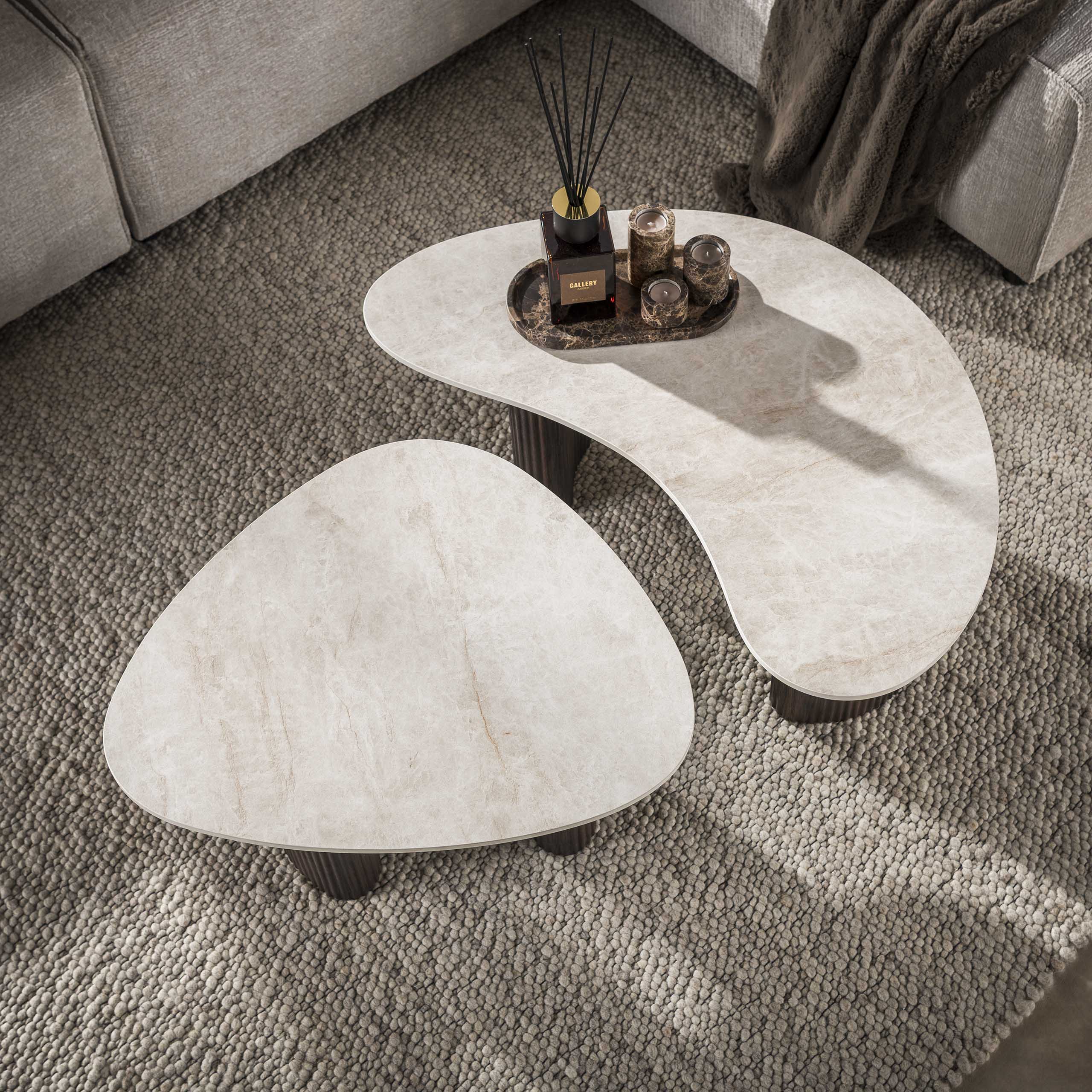 Salontafel Ceramo organisch set/2