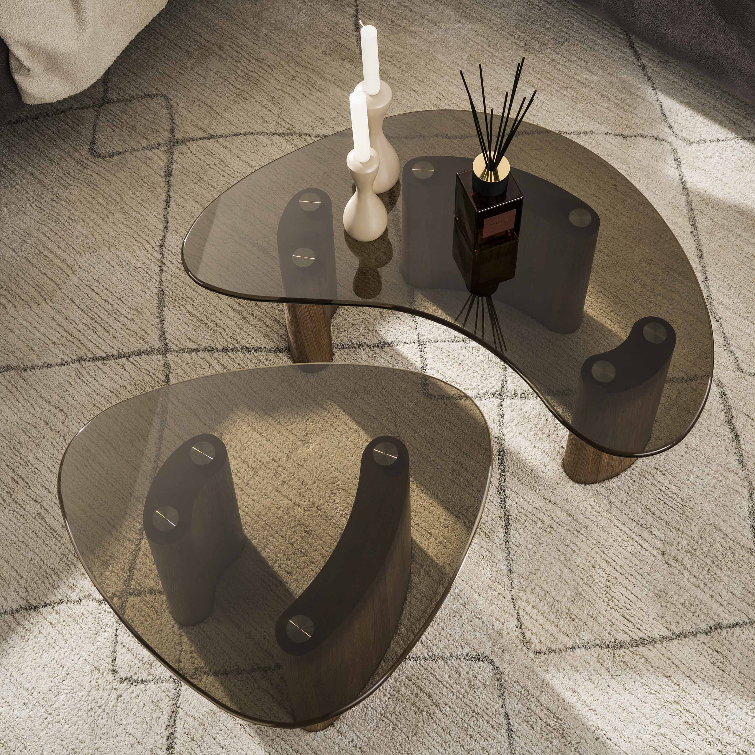 Salontafel Tinto organisch set/2