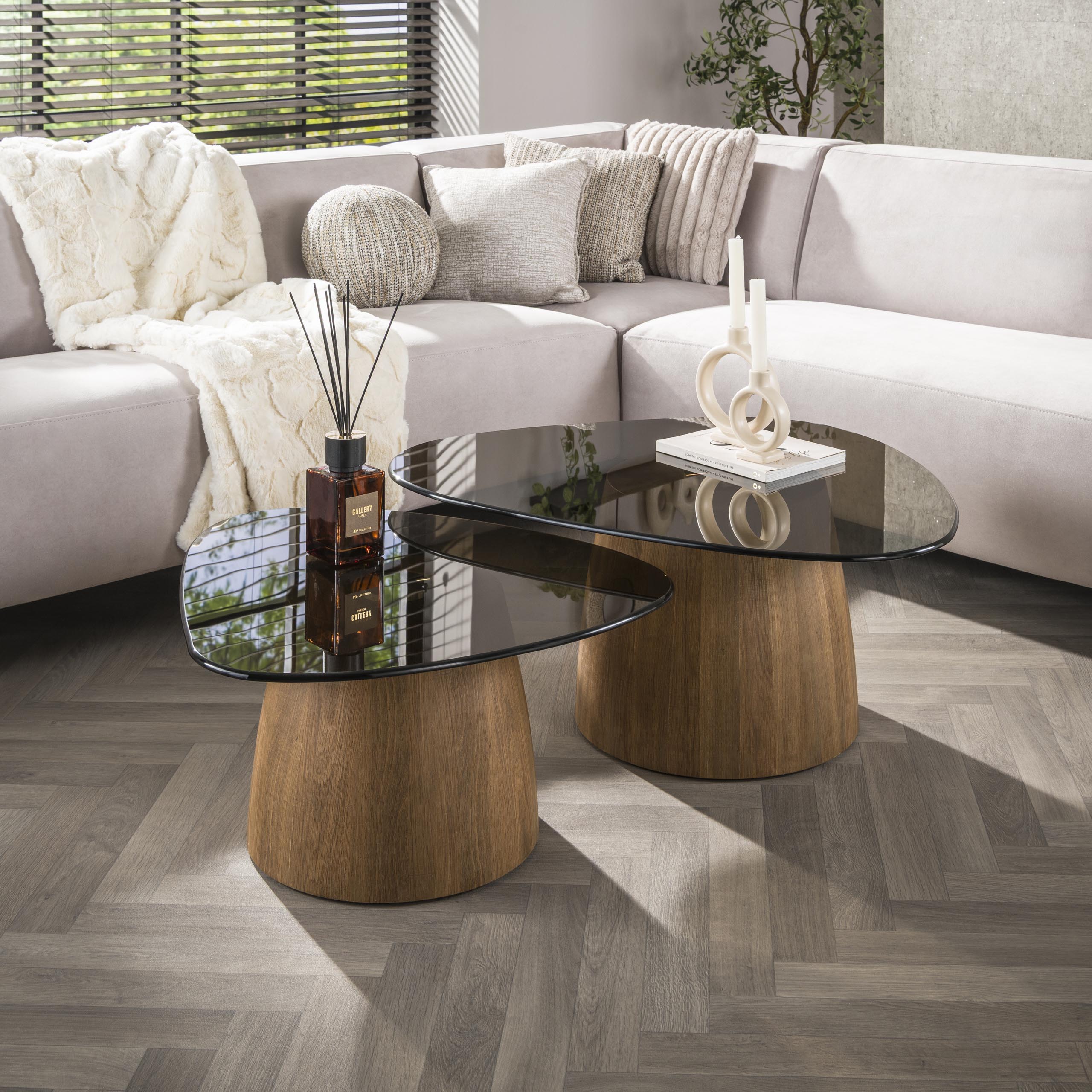 Salontafel Tinto driehoekig set/2