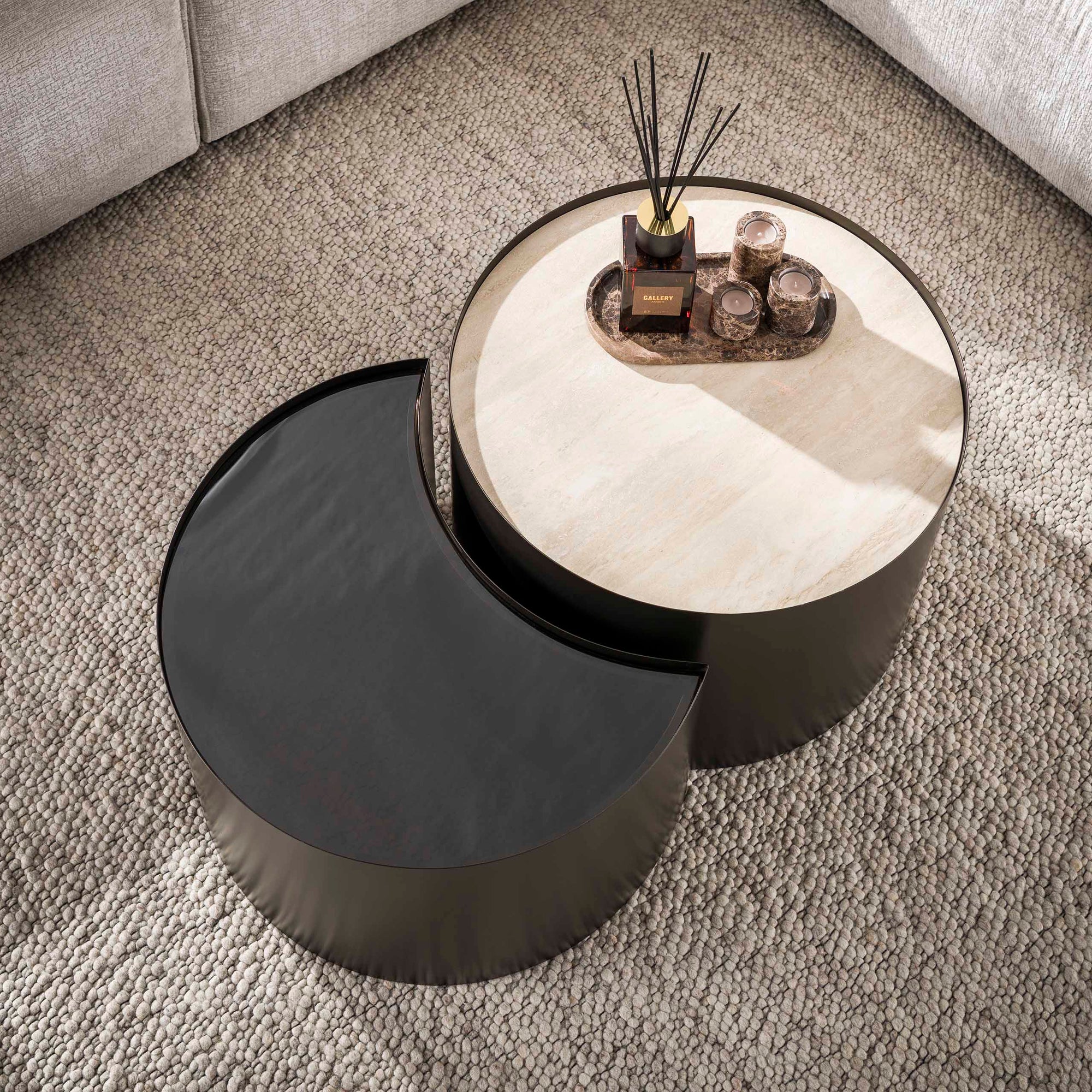 Salontafel Metal half moon set/2