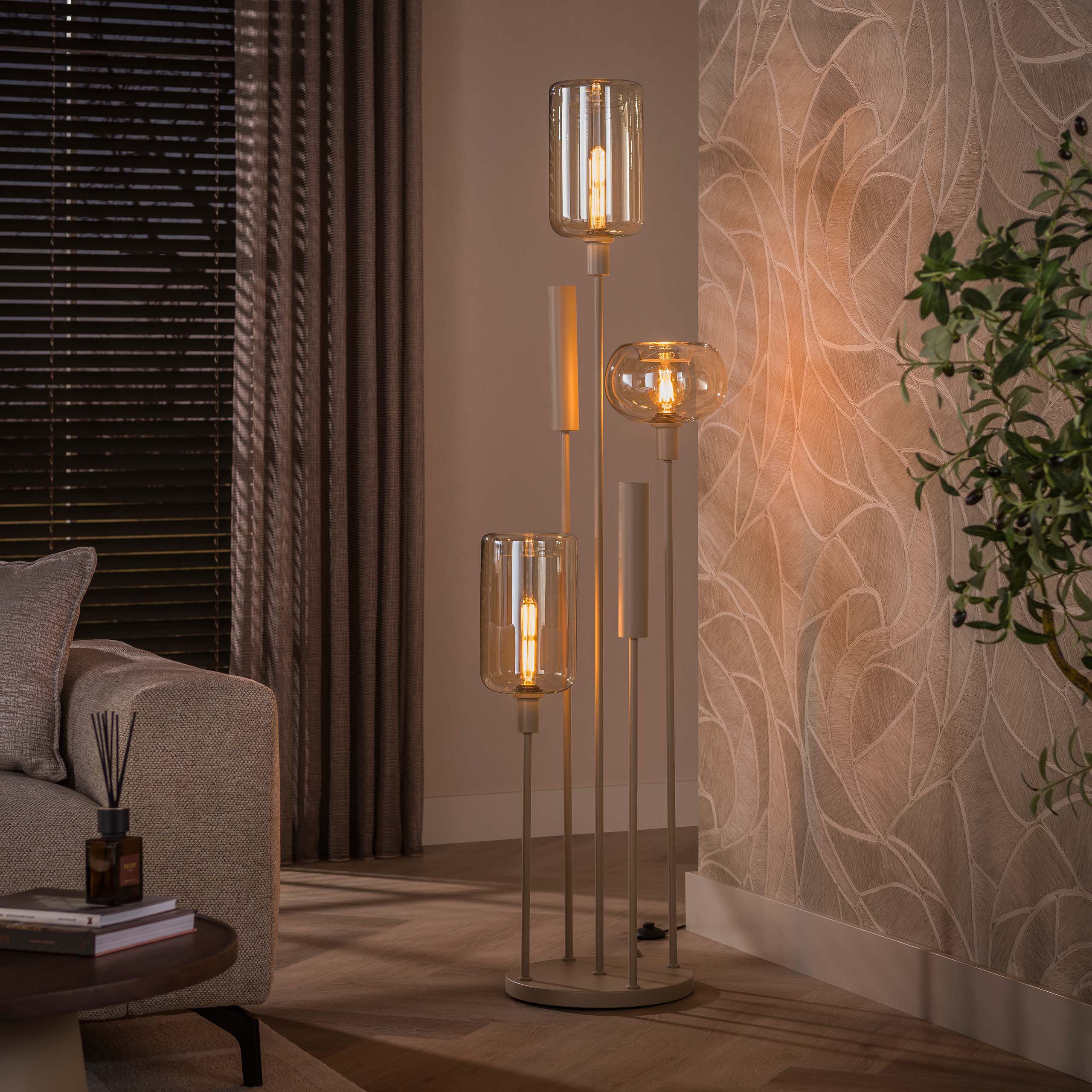 Vloerlamp Serene switch getrapt 2+3L