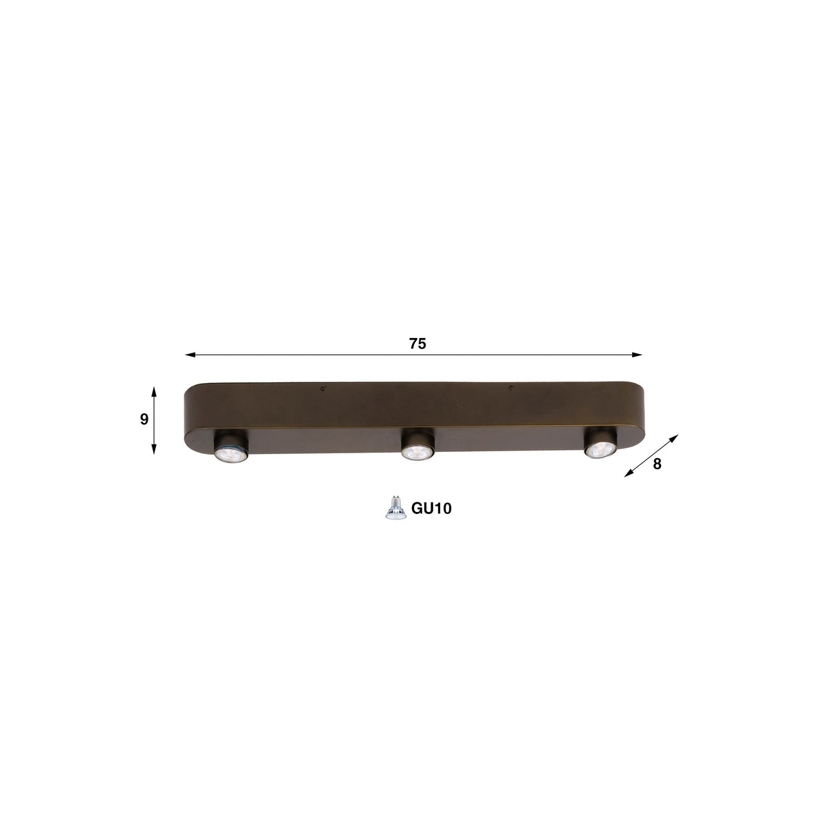 Plafondlamp Bar 3L