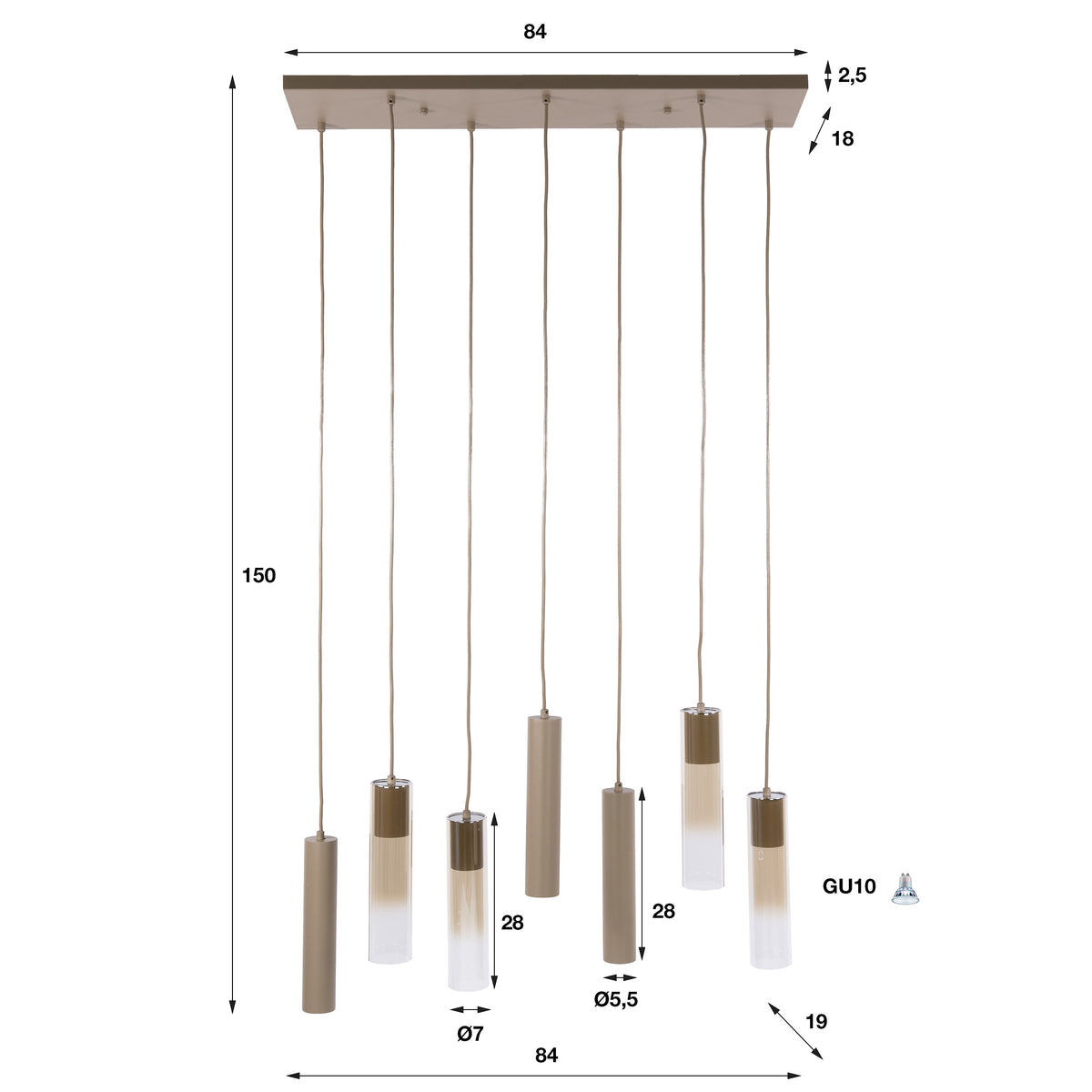 Hanglamp Lungo 4+3L - foto 11