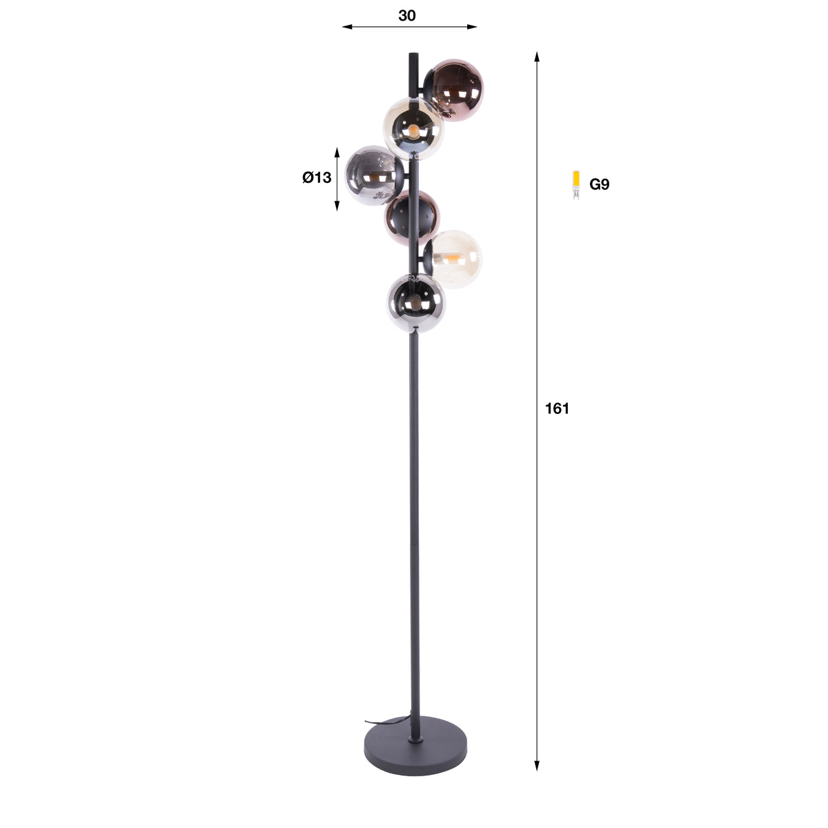 Vloerlamp Orb 6L