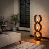 Stehlampe Ringgeflecht 3L
