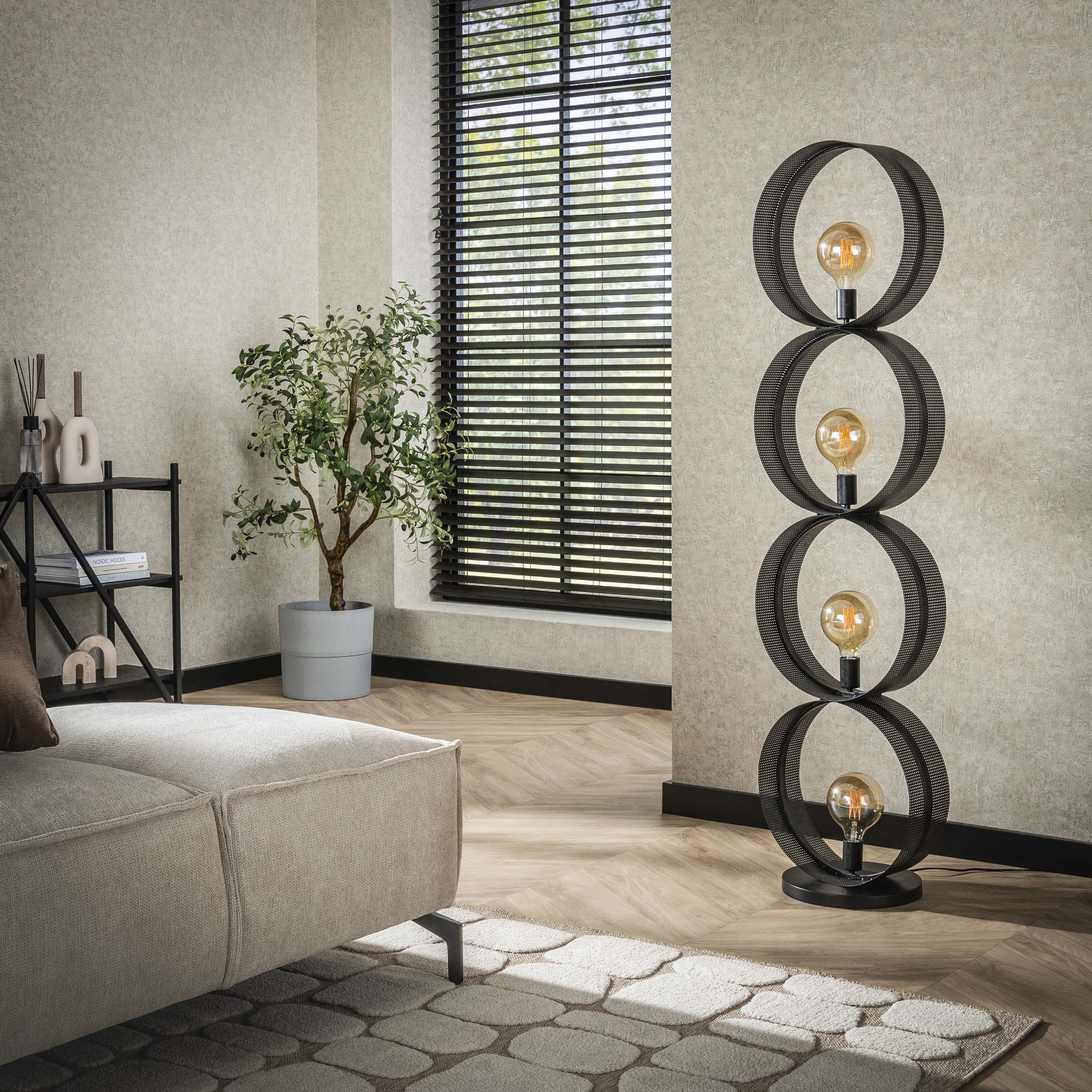 Vloerlamp Ring mesh 4L