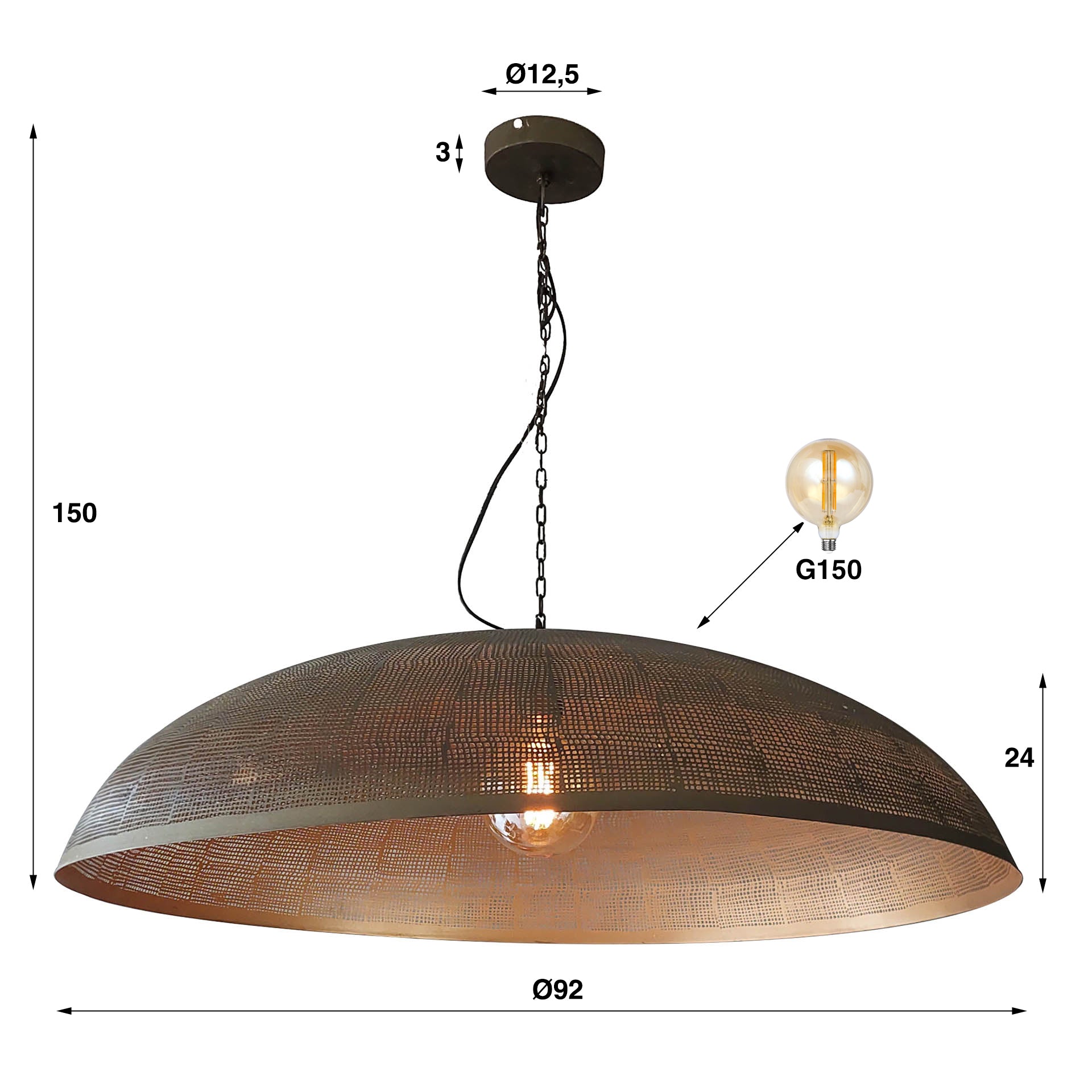 Hanglamp Cosmic 1L Ø90