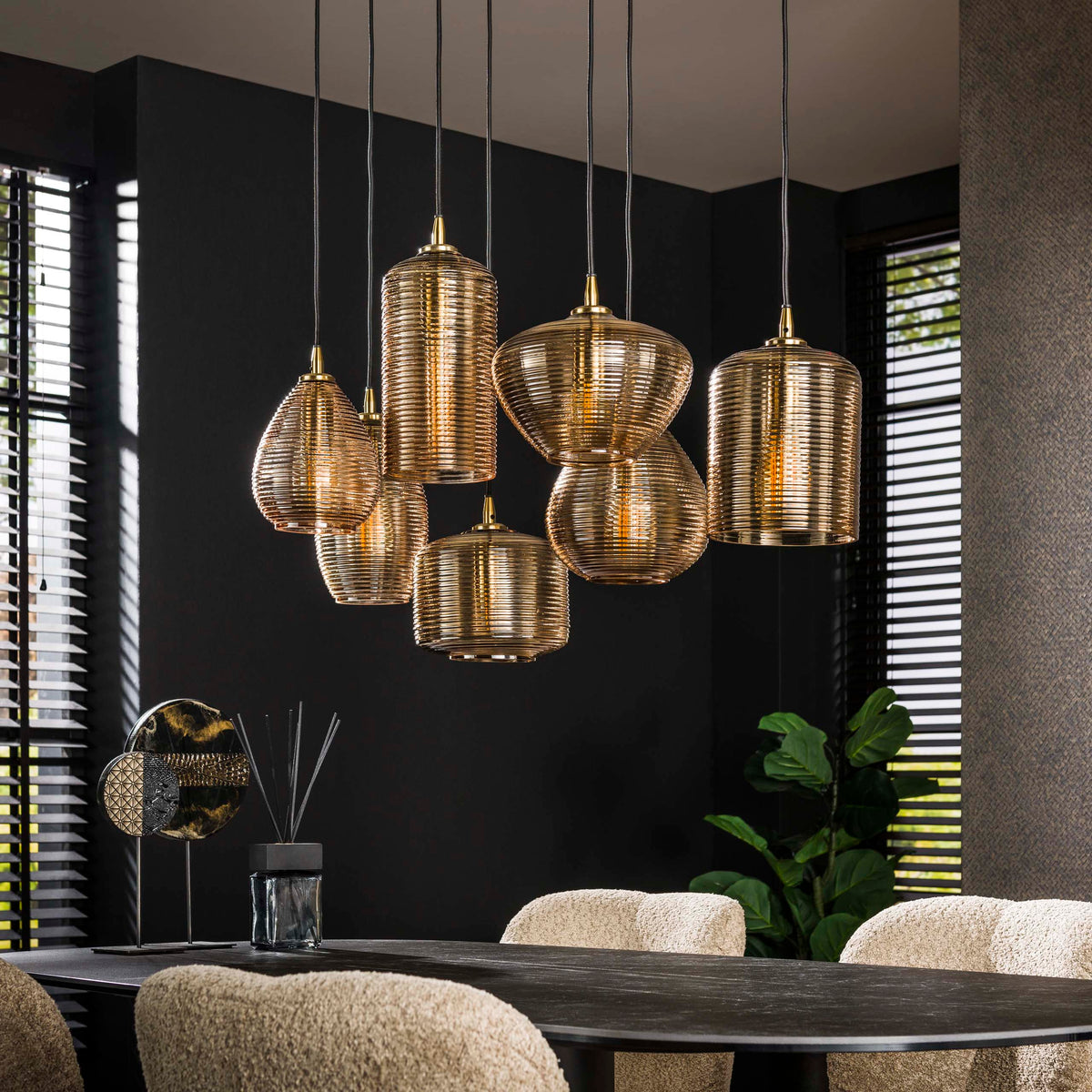 Hanglamp Stripe Horizontal 4+3L