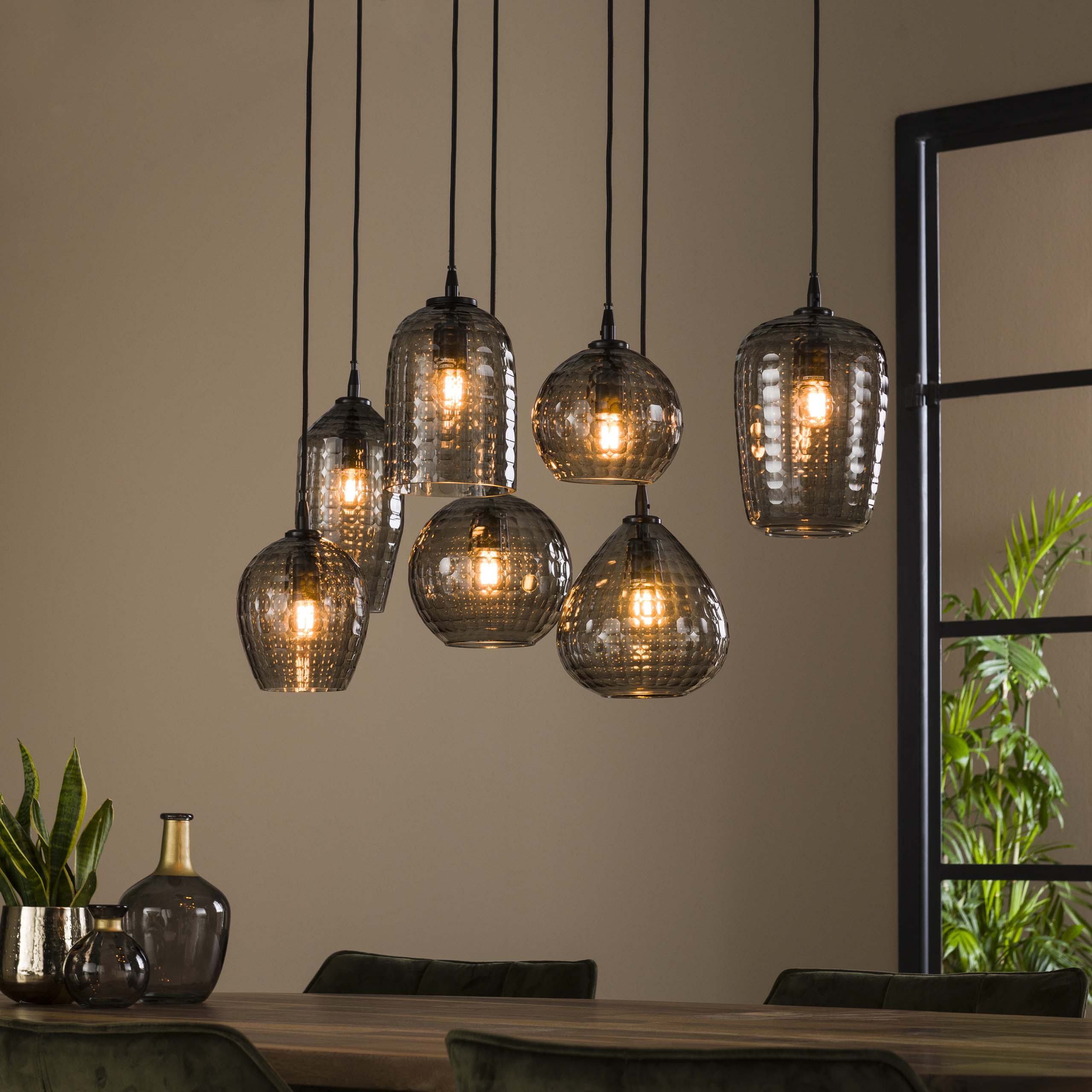 Hanglamp Hexagon 4+3L