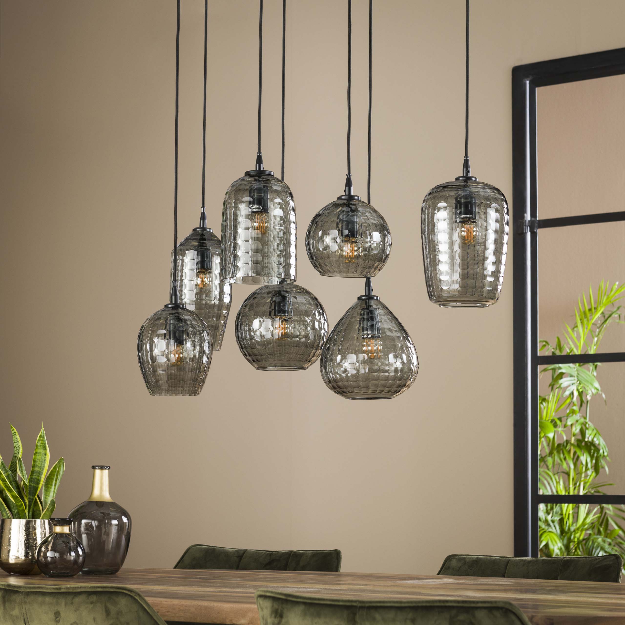 Hanglamp Hexagon 4+3L