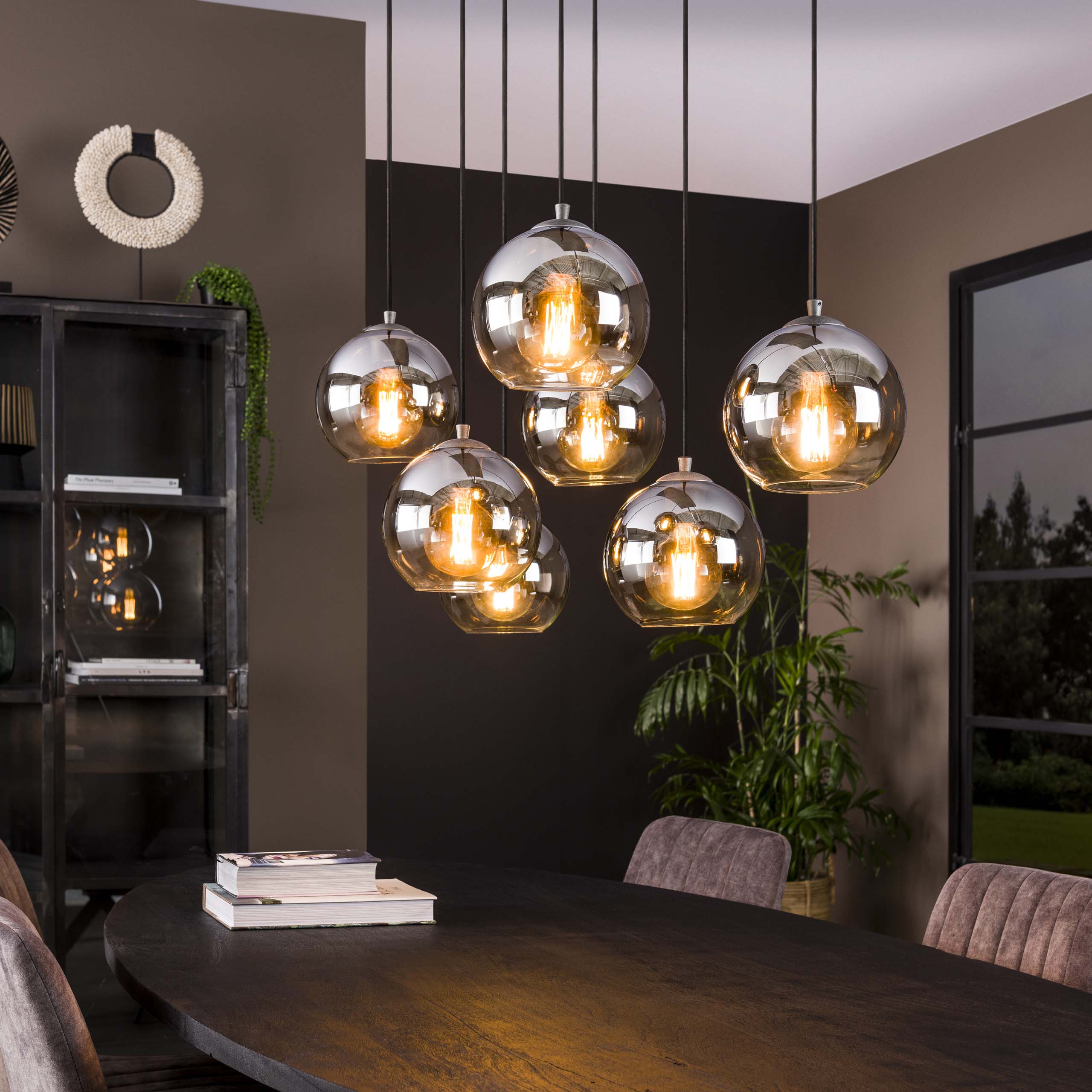 Hanglamp Bubble Shaded 4+3L