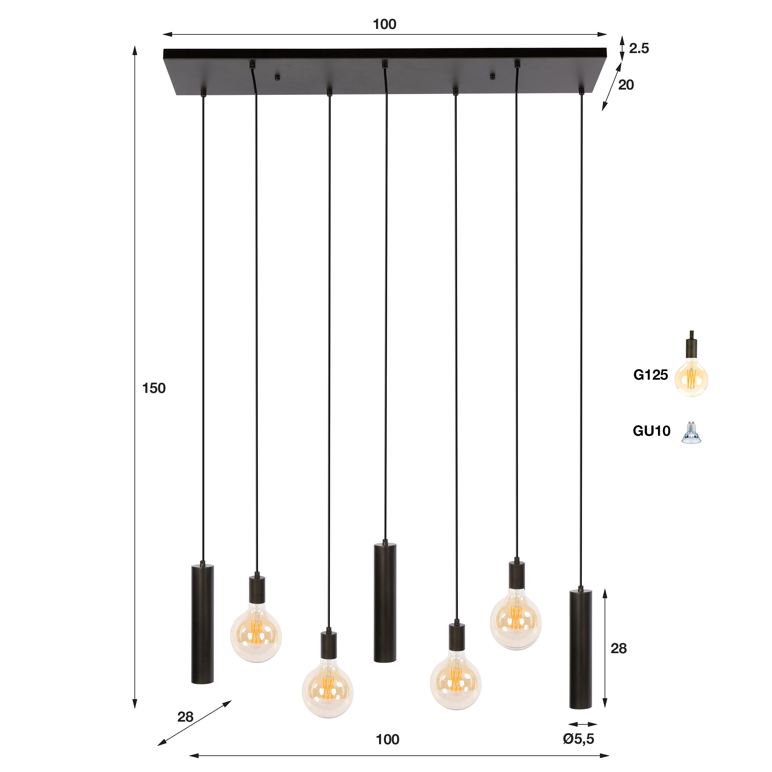 Hanglamp Senso 4+3L - foto 12