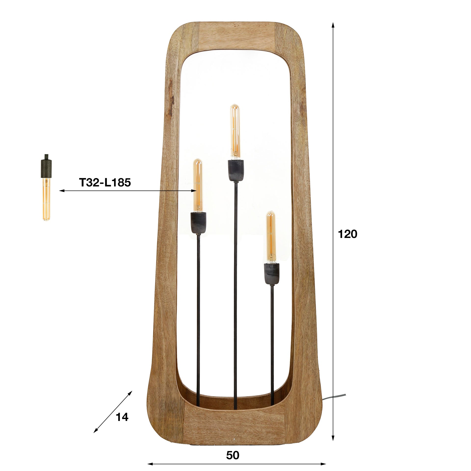 Floor lamp Bray 3L